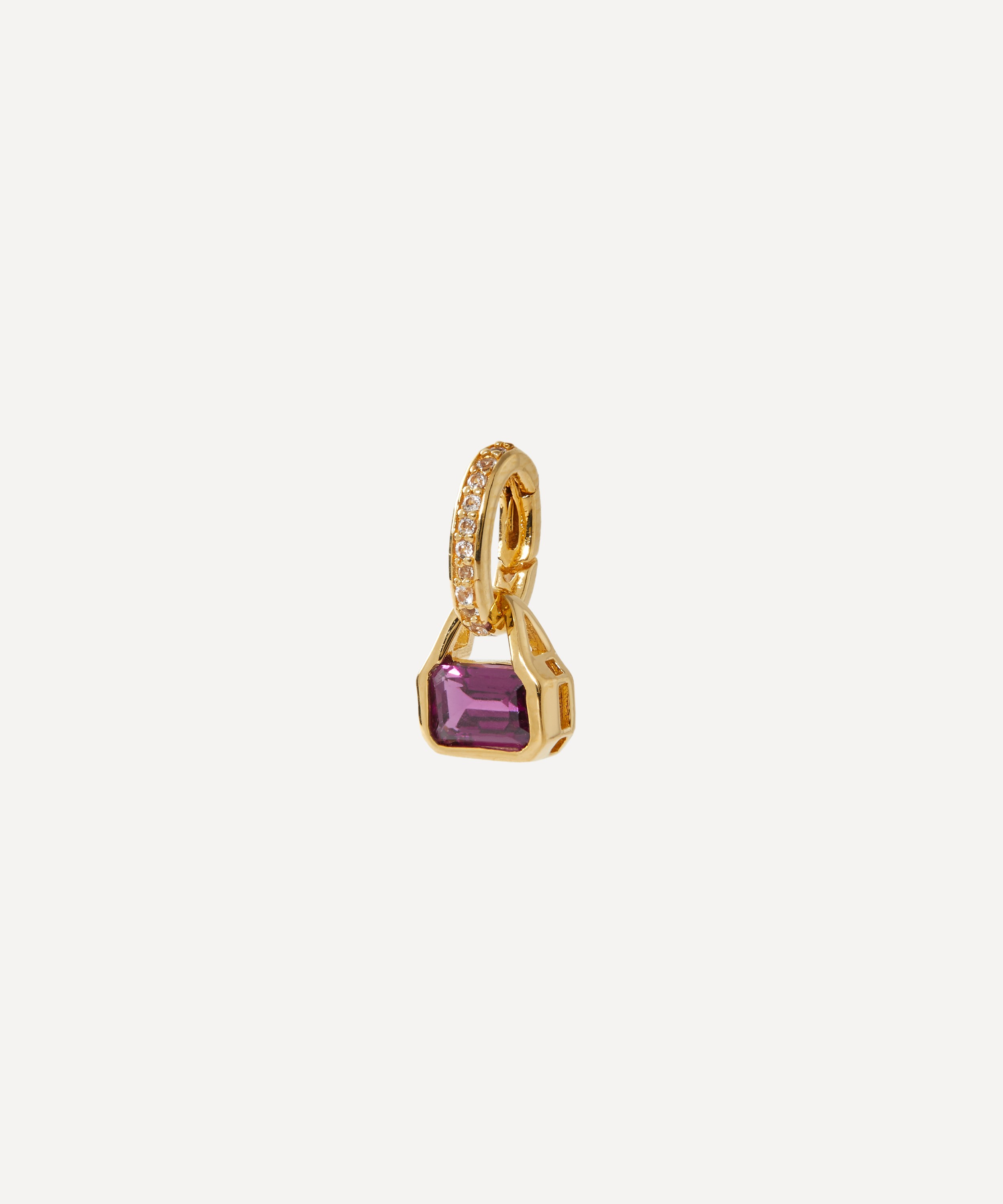 V by Laura Vann - 18ct Gold-Plated Vermeil Silver Rhodolite Charm image number 1