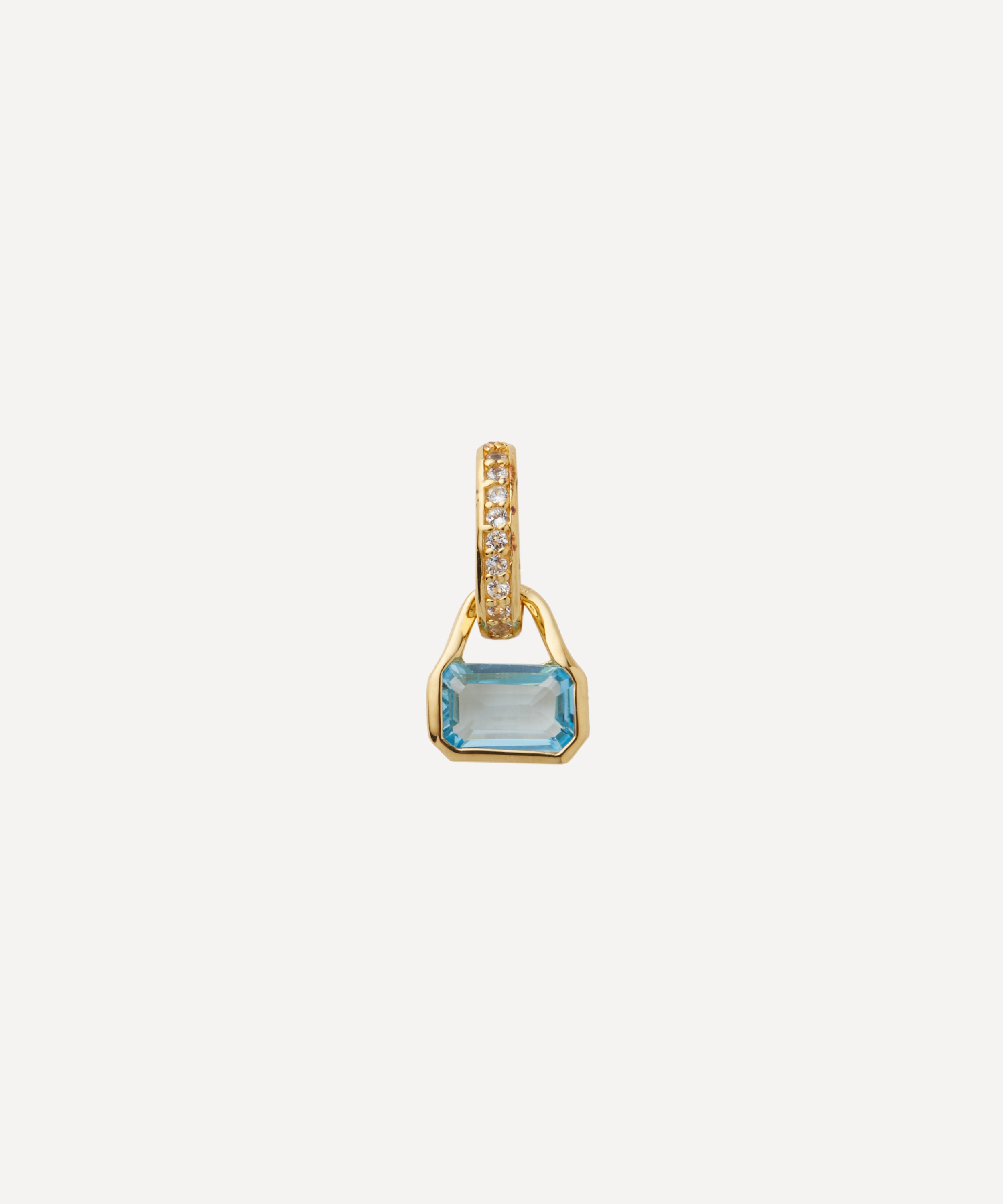 V by Laura Vann - 18ct Gold-Plated Vermeil Silver Swiss Blue Topaz Charm image number 0