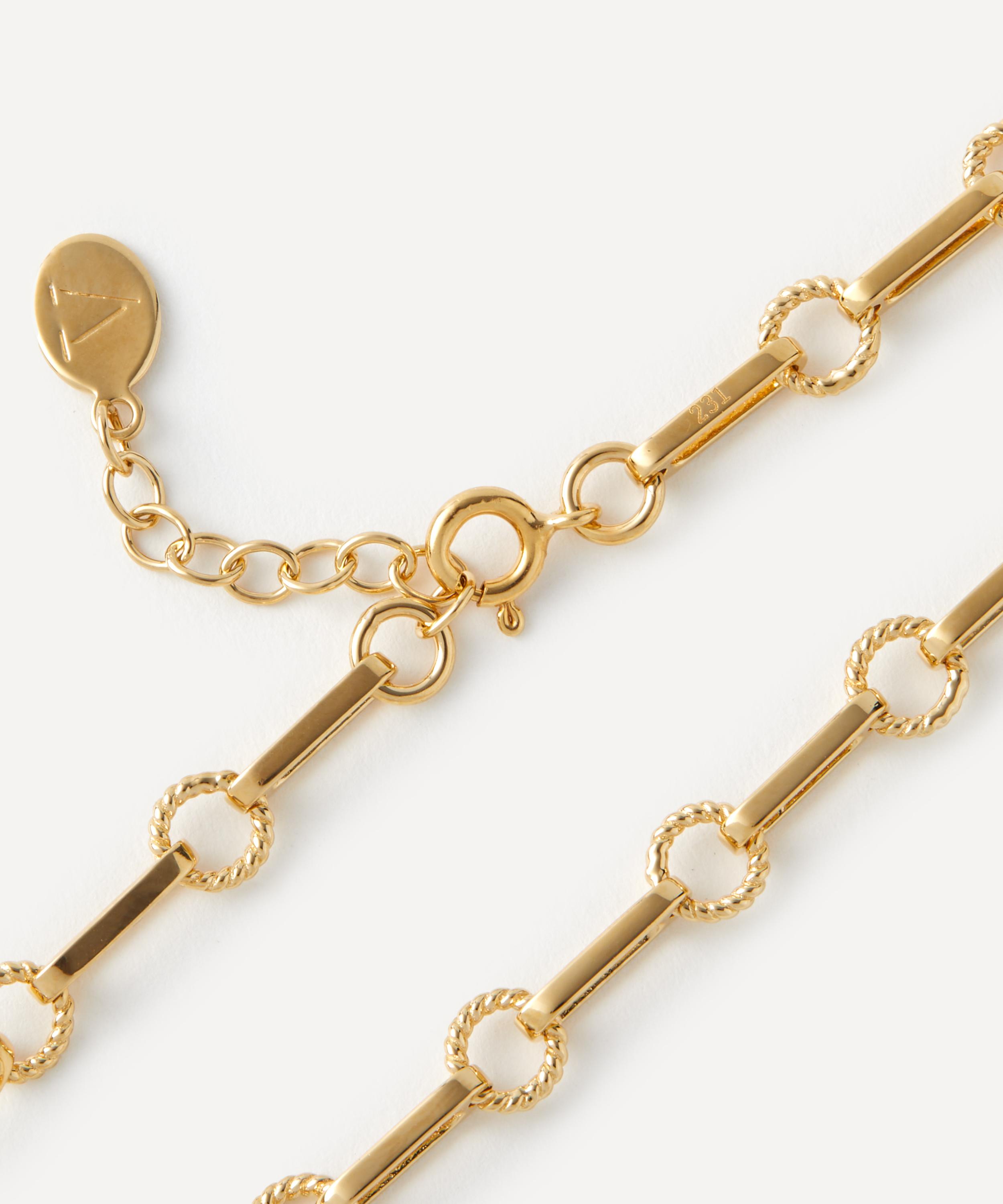 Laura Vann - 18ct Gold-Plated Vermeil Silver Twisted Link Vintage Chain Bracelet image number 2