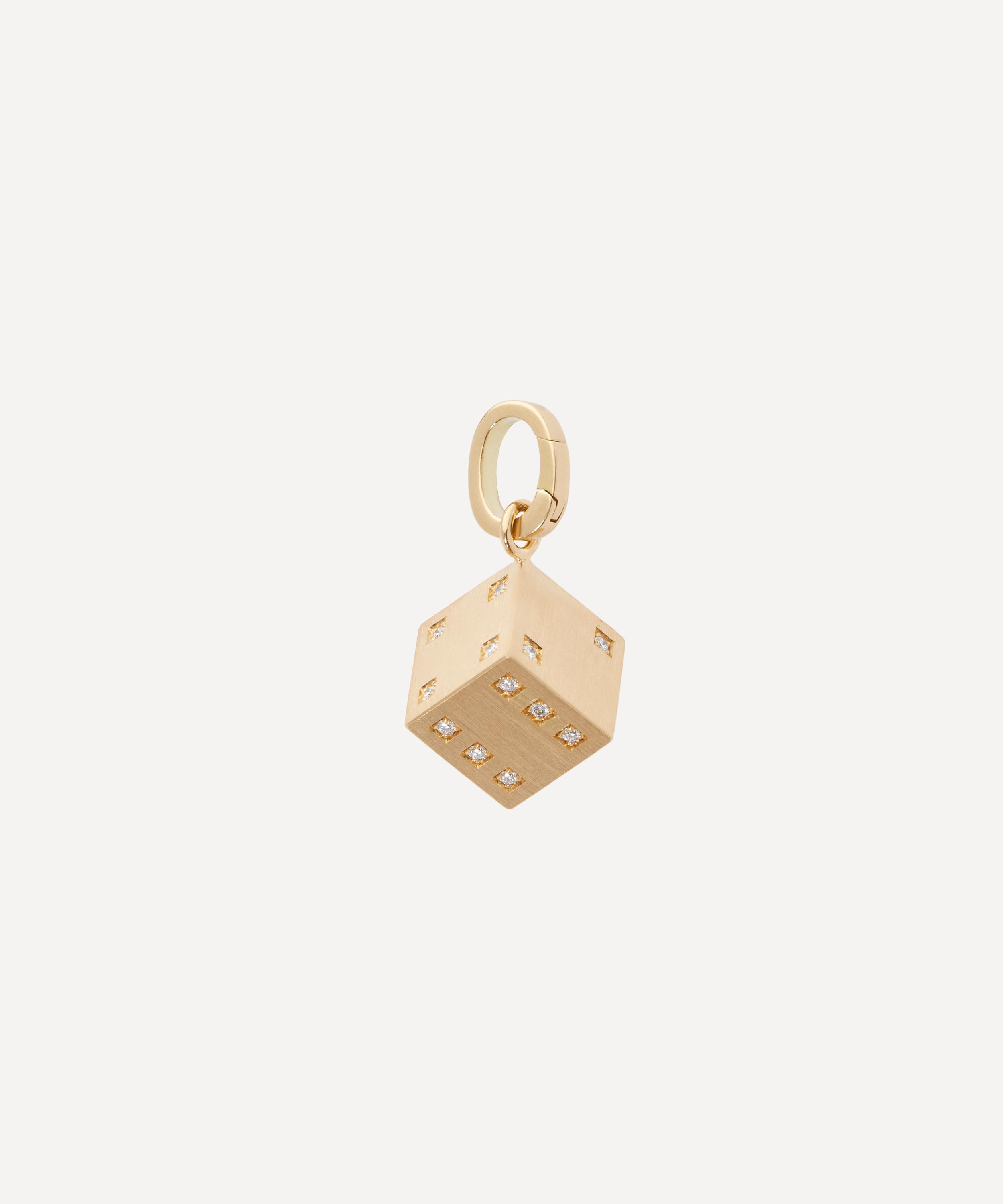 Marie Lichtenberg - 18ct Gold Dado Diamond Dice Charm image number 0