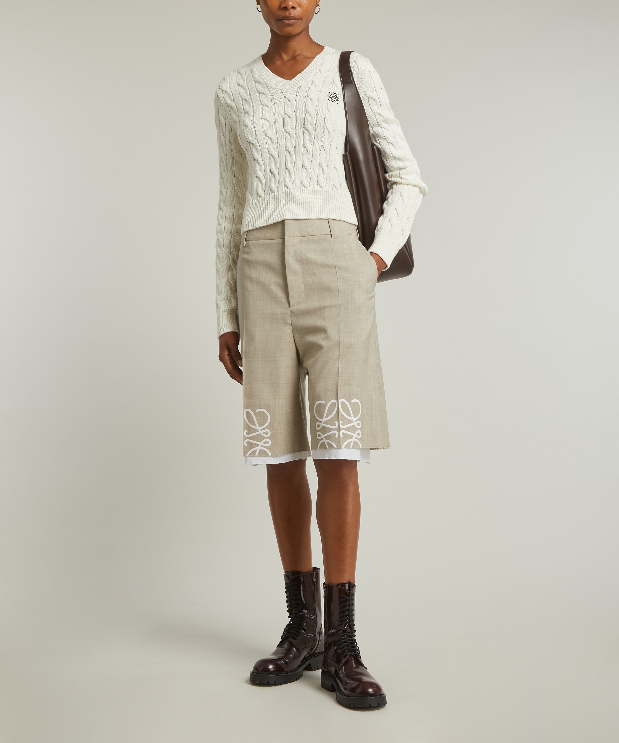 Loewe - Cotton Cable-Knit Jumper image number 1