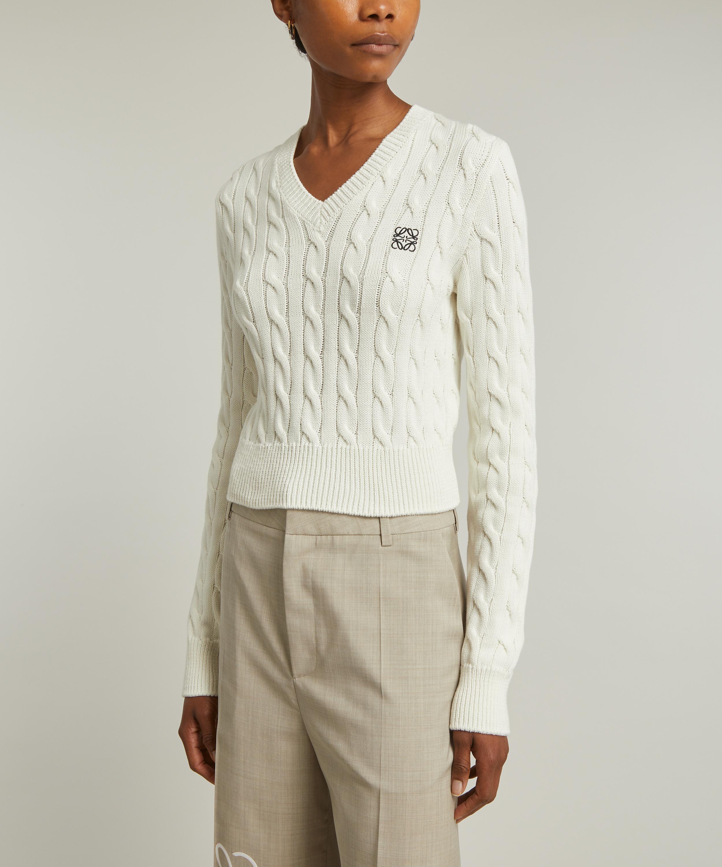 Loewe - Cotton Cable-Knit Jumper image number 2