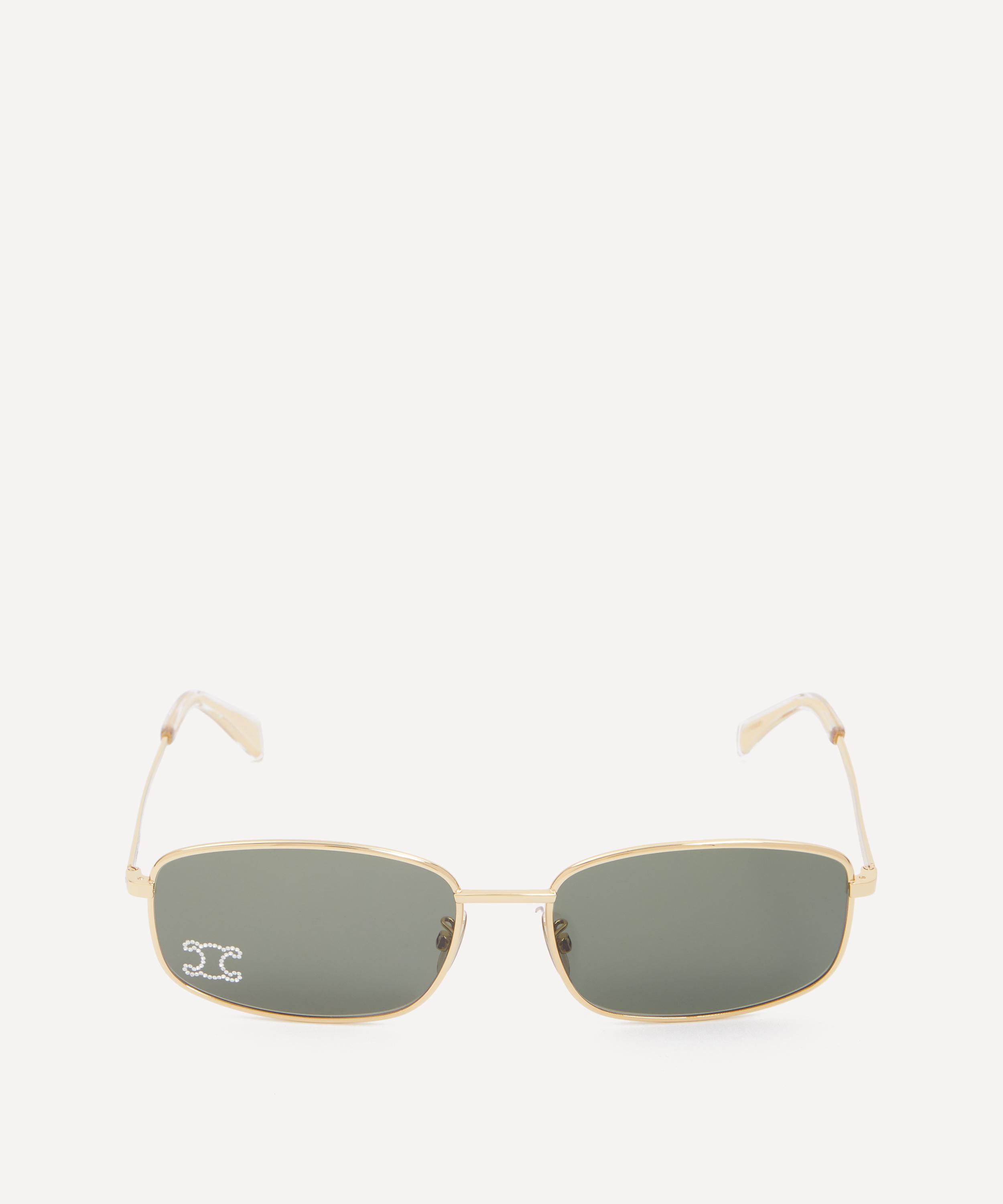 Celine - Rhinestone Triomphe Square Sunglasses image number 0