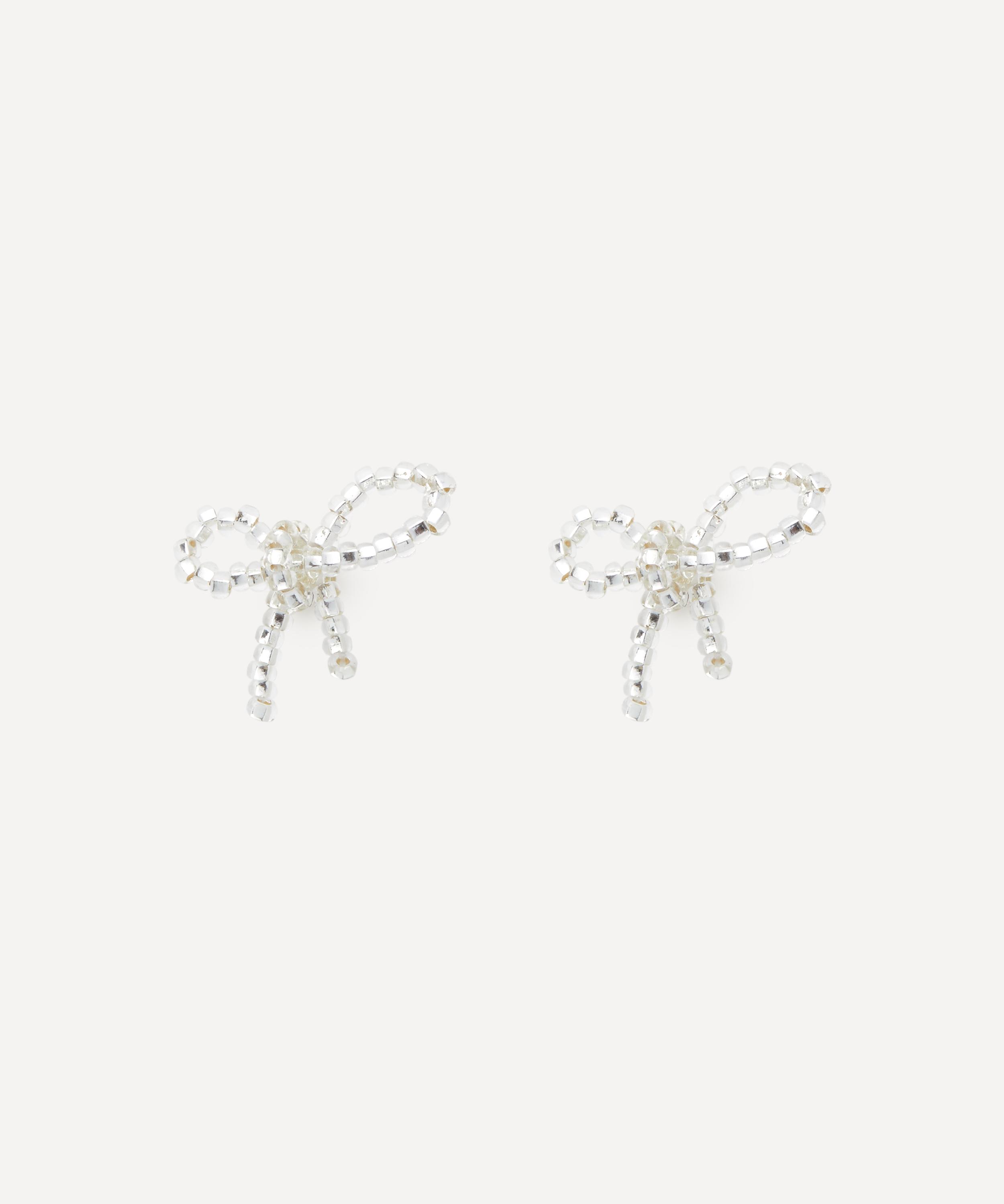 Pura Utz - Sterling Silver Mini Bow Stud Earrings image number 0