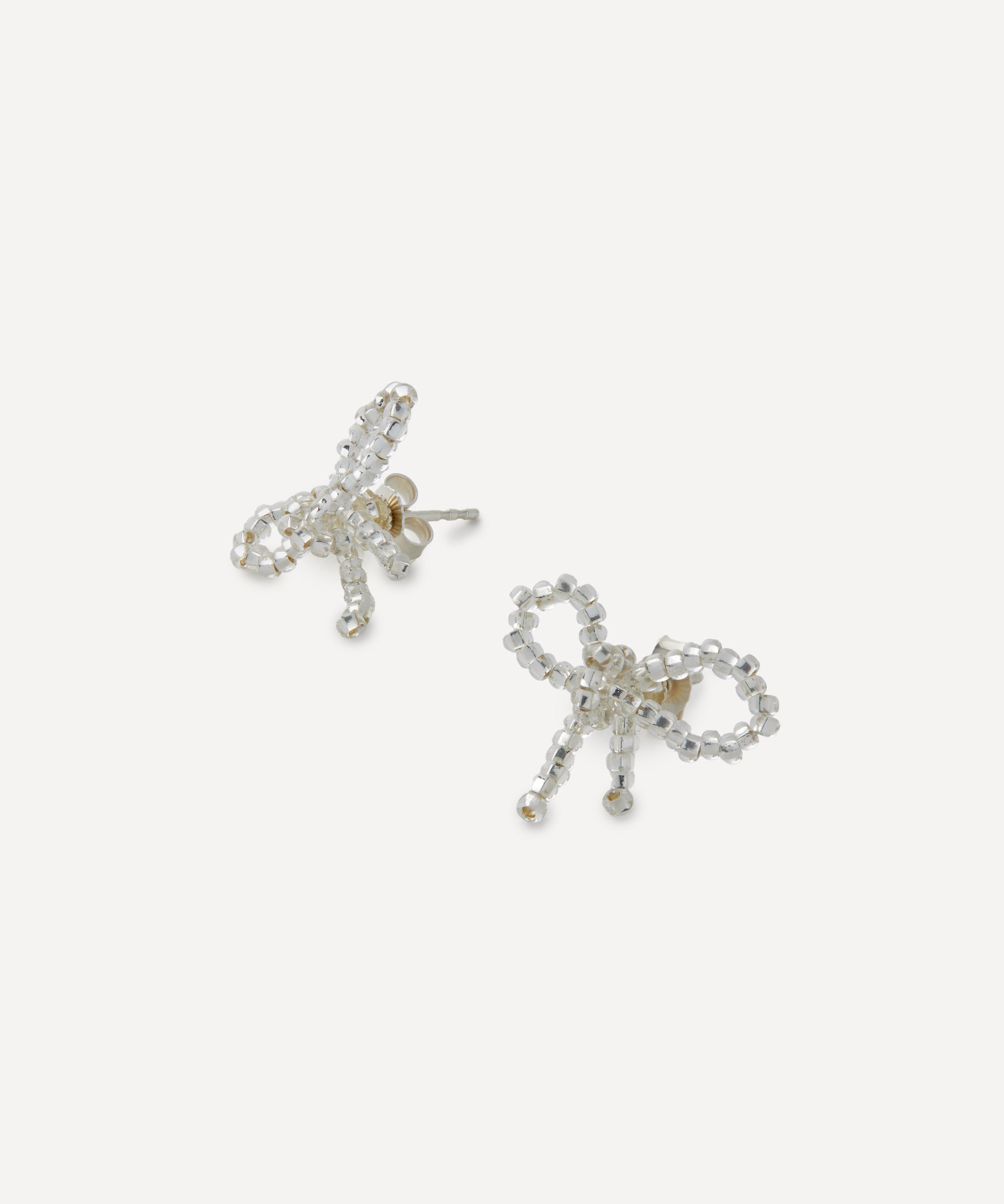 Pura Utz - Sterling Silver Mini Bow Stud Earrings image number 1