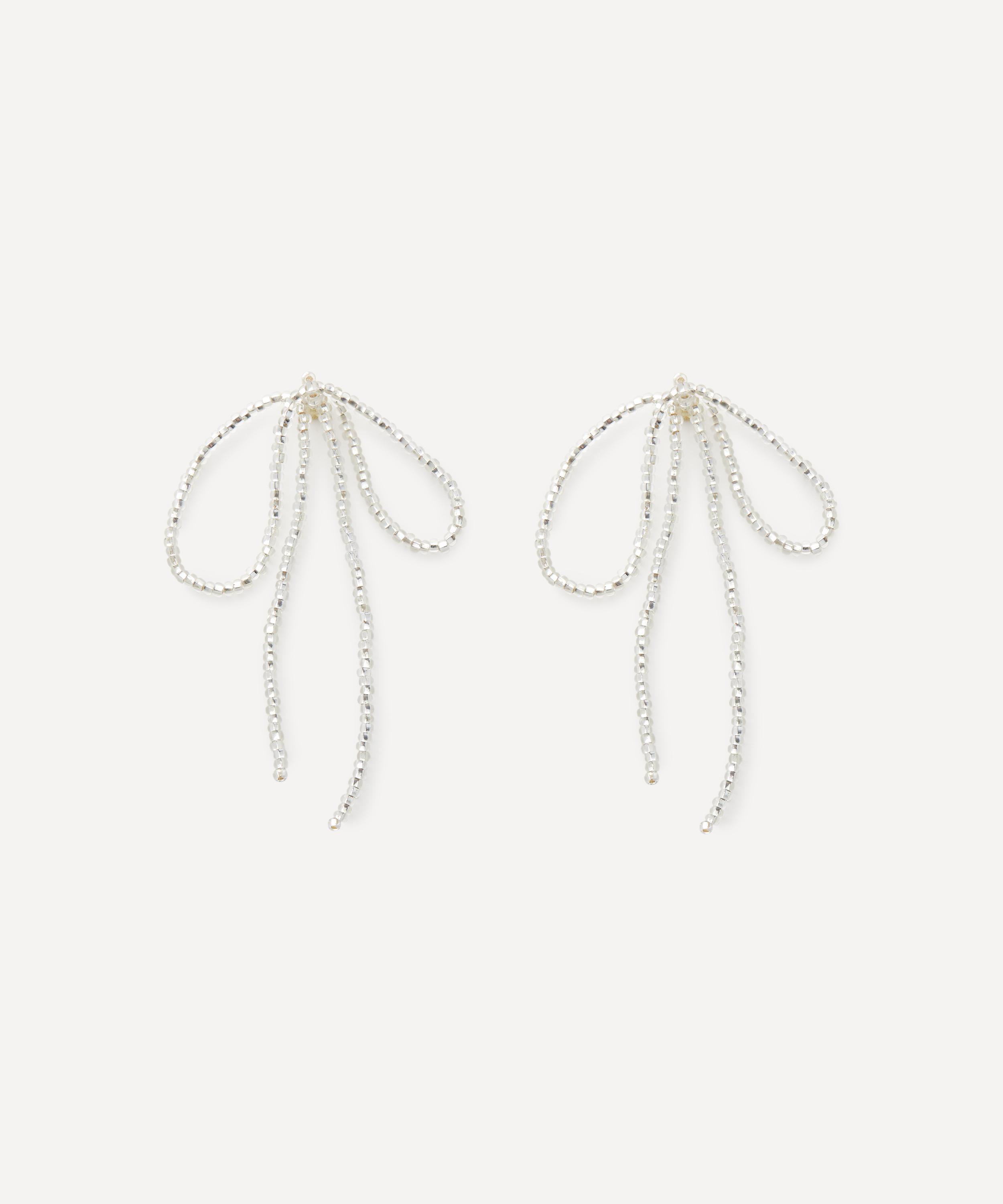 Pura Utz - Sterling Silver Sad Bow Stud Earrings image number 0
