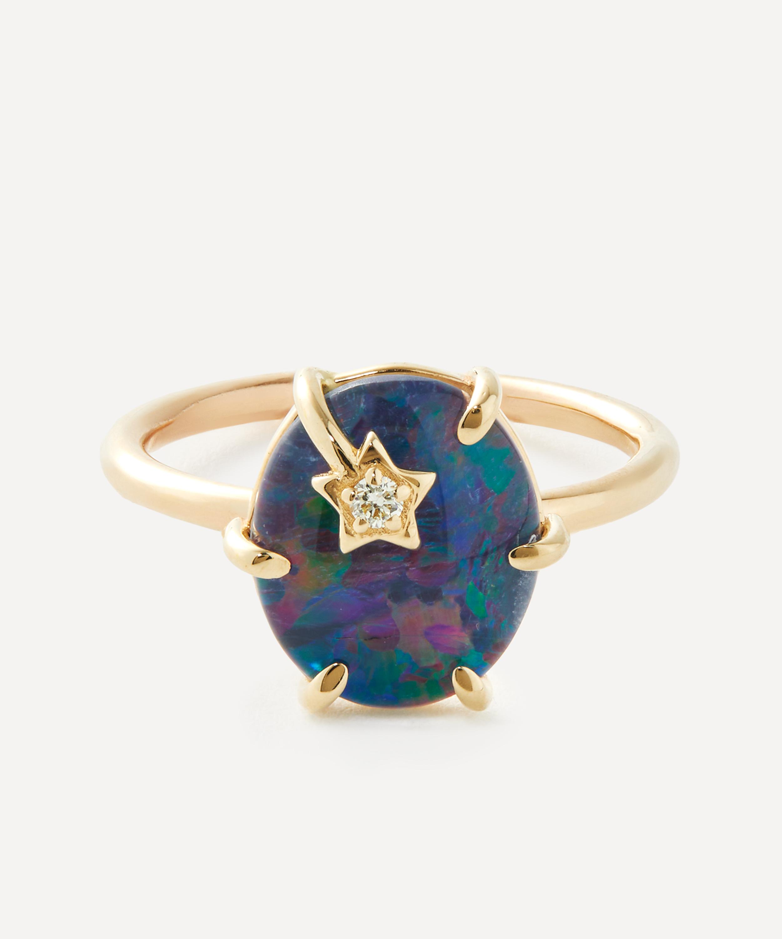 Andrea Fohrman - 14ct Gold Mini Galaxy Australian Opal Ring