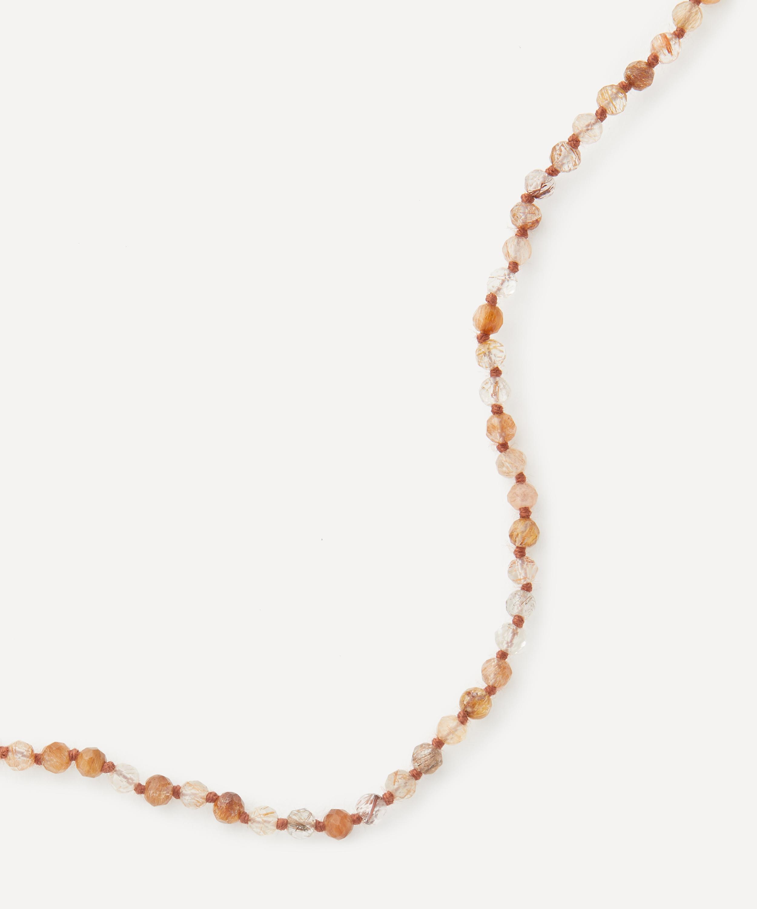 Andrea Fohrman - 14ct Gold Brown Tourmaline Quartz Beaded Choker Necklace image number 1