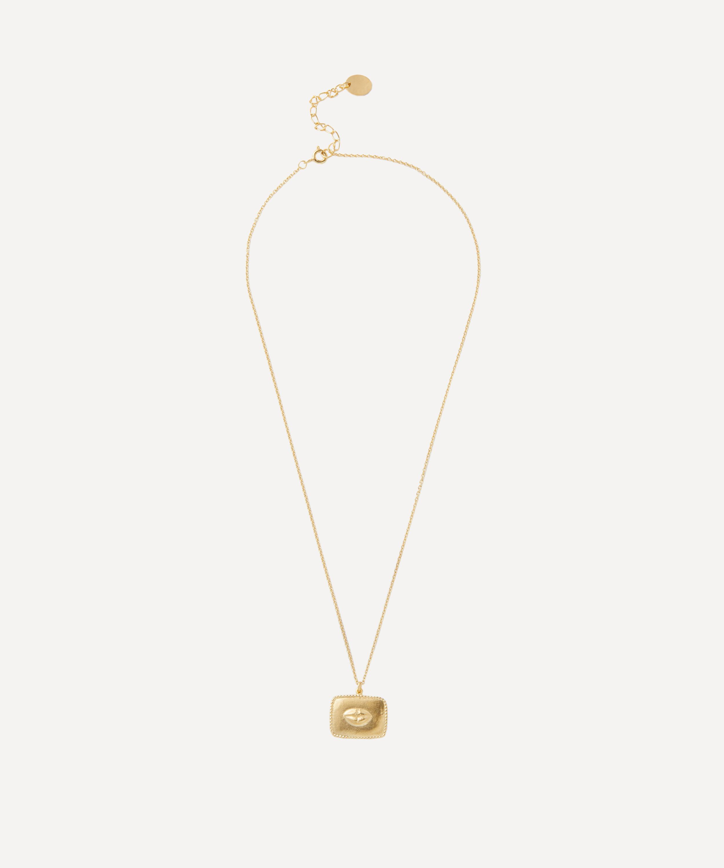 Alex Monroe - 22ct Gold-Plated Sense of Taste Lips Pendant Necklace image number 2