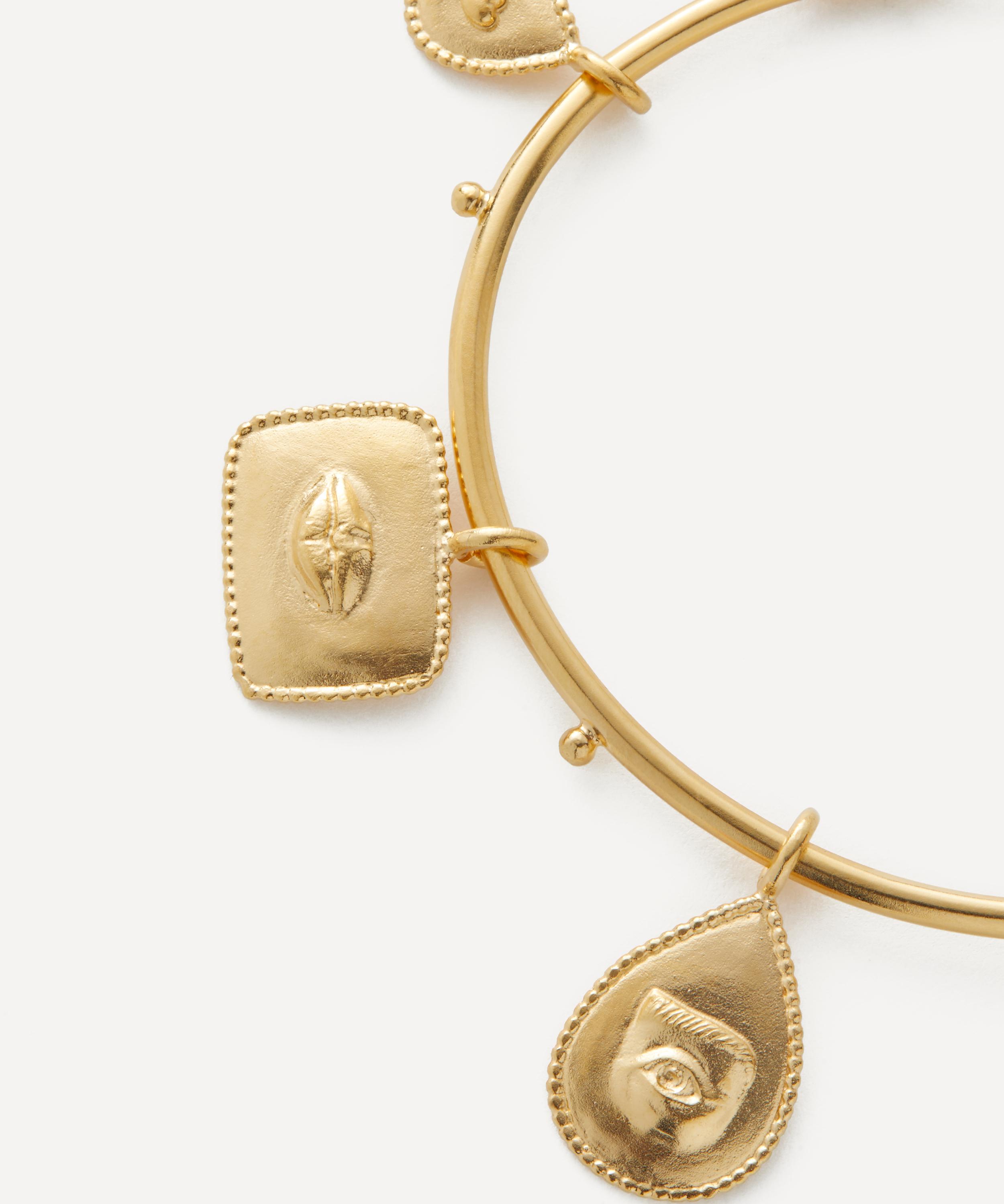 Alex Monroe - 22ct Gold-Plated Sensory Devotion Charm Bangle Bracelet image number 1