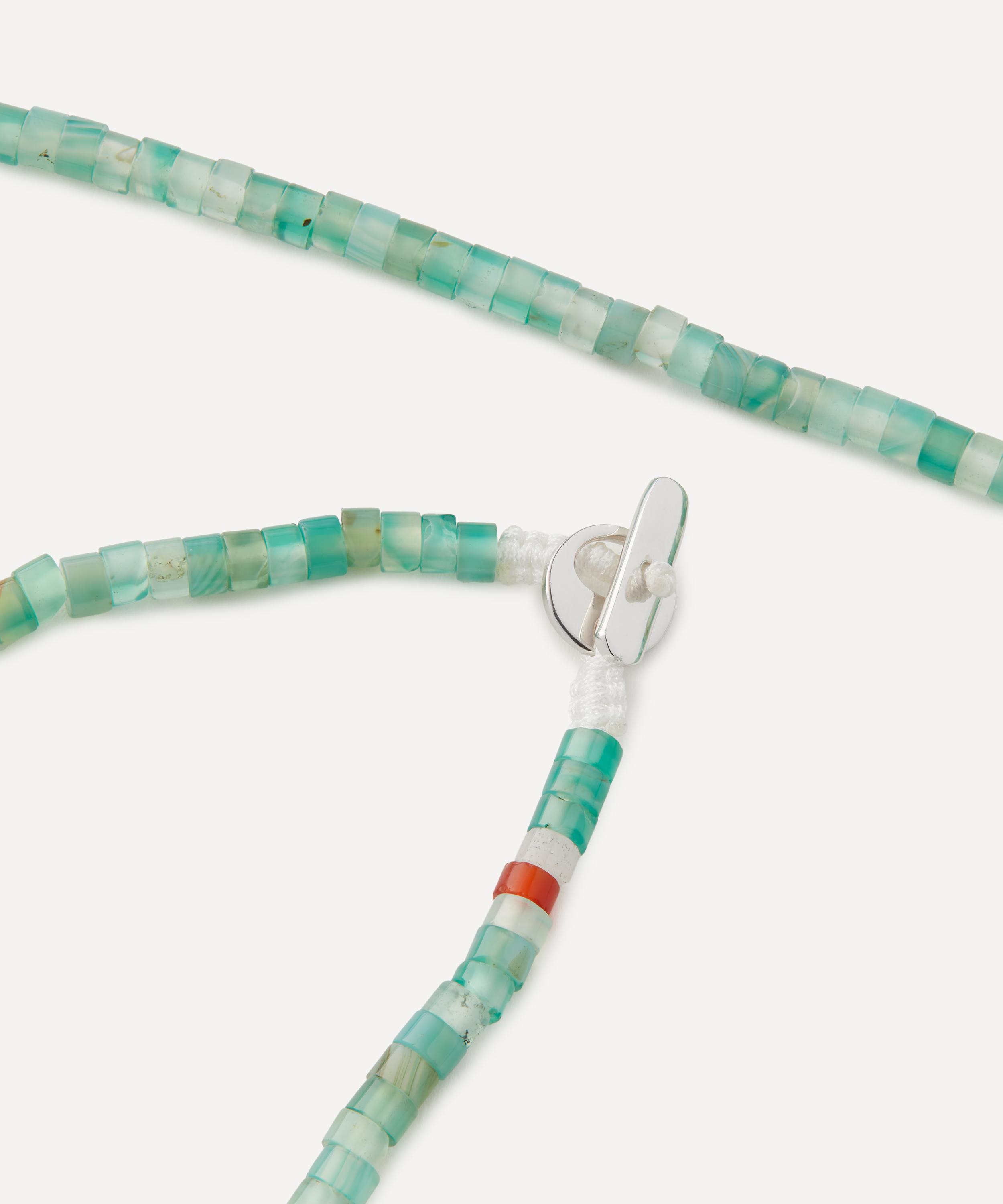 Miansai - Sterling Silver Zane Agate Bead Necklace image number 1