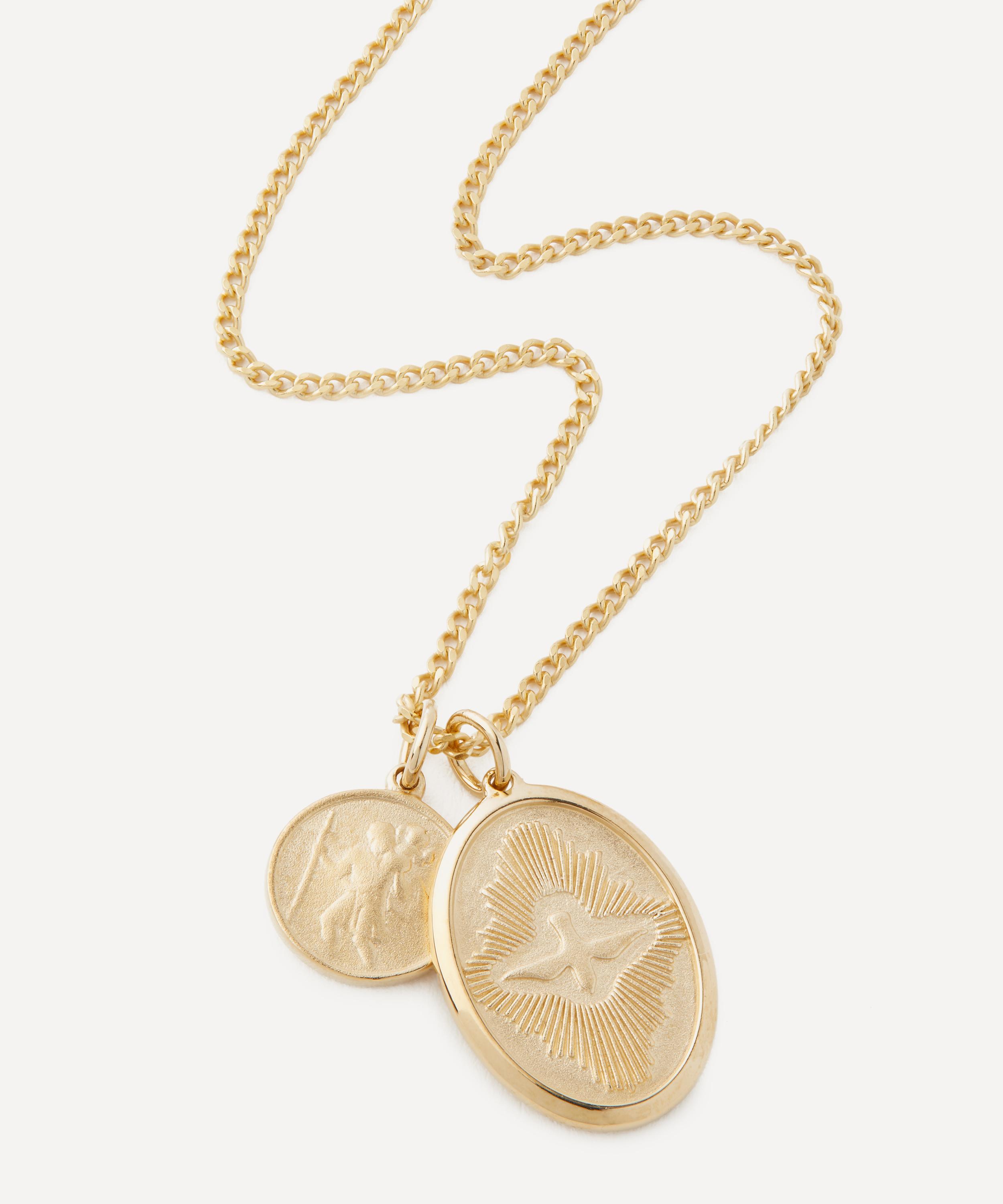 Miansai - 18ct Gold-Plated Vermeil Silver Mini Dove Pendant Necklace image number 1