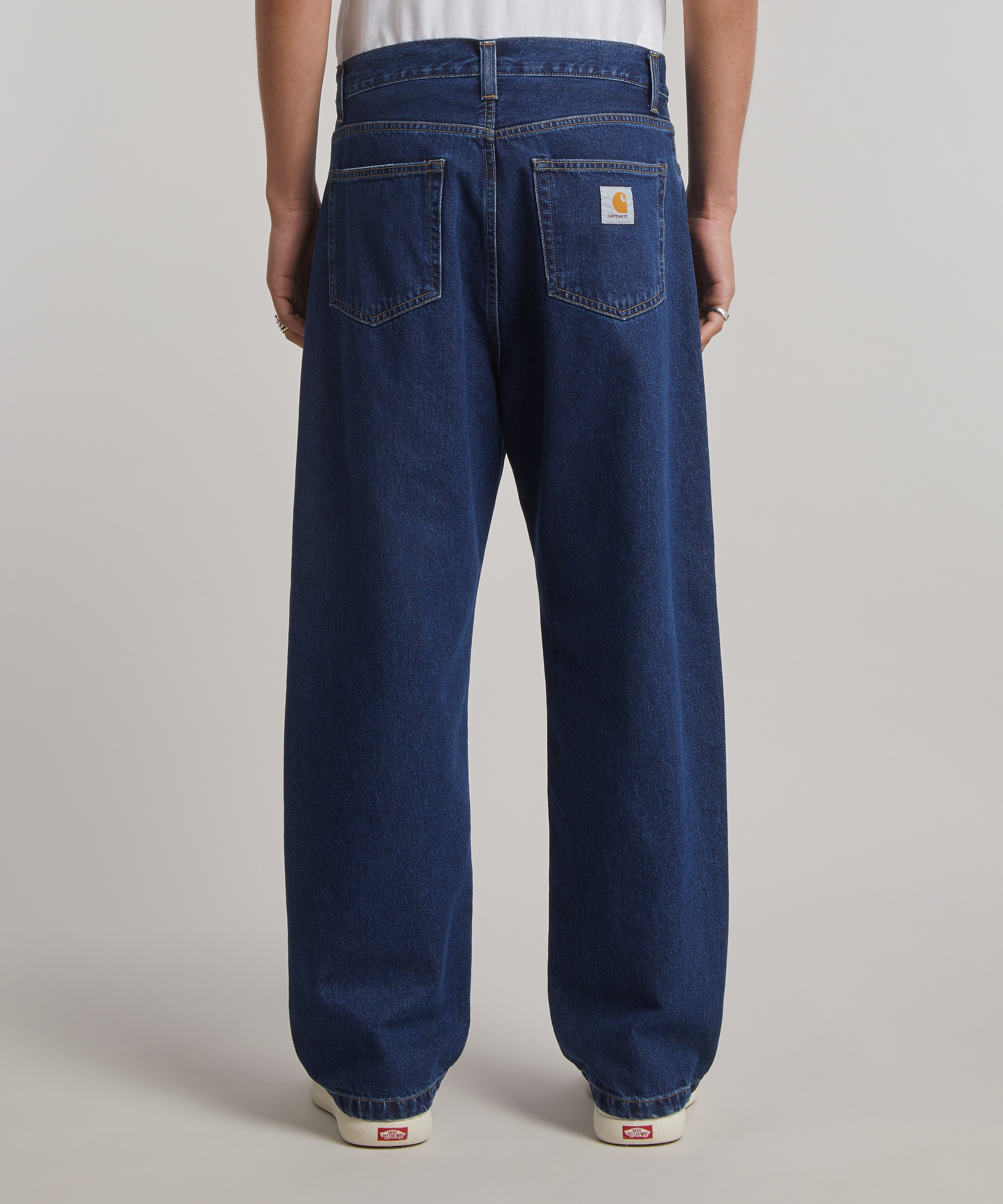 Carhartt WIP - Landon Robertson Denim Trousers in Blue Stonewashed image number 3