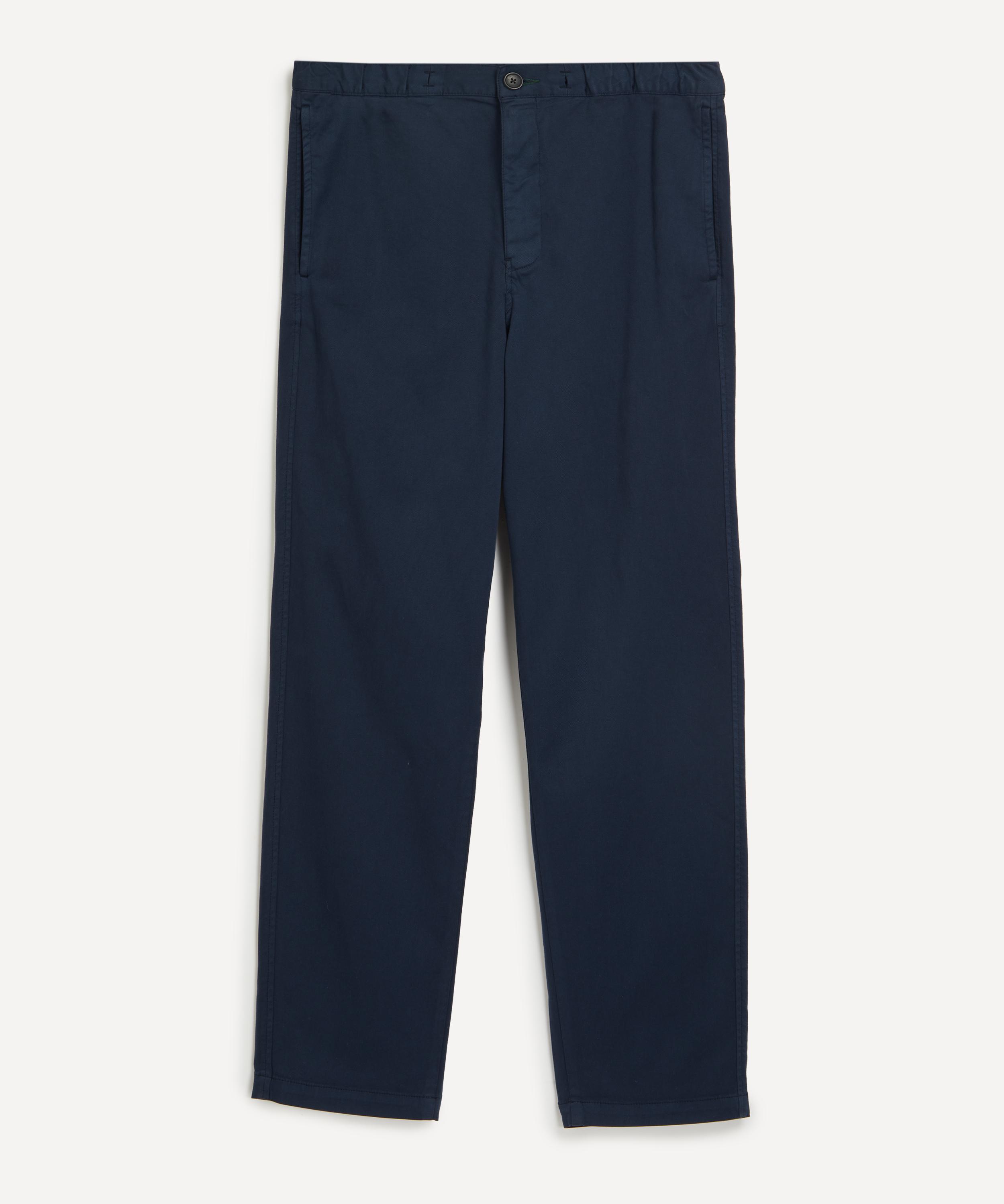 PS Paul Smith - Navy Chino Drawstring Trousers image number 0