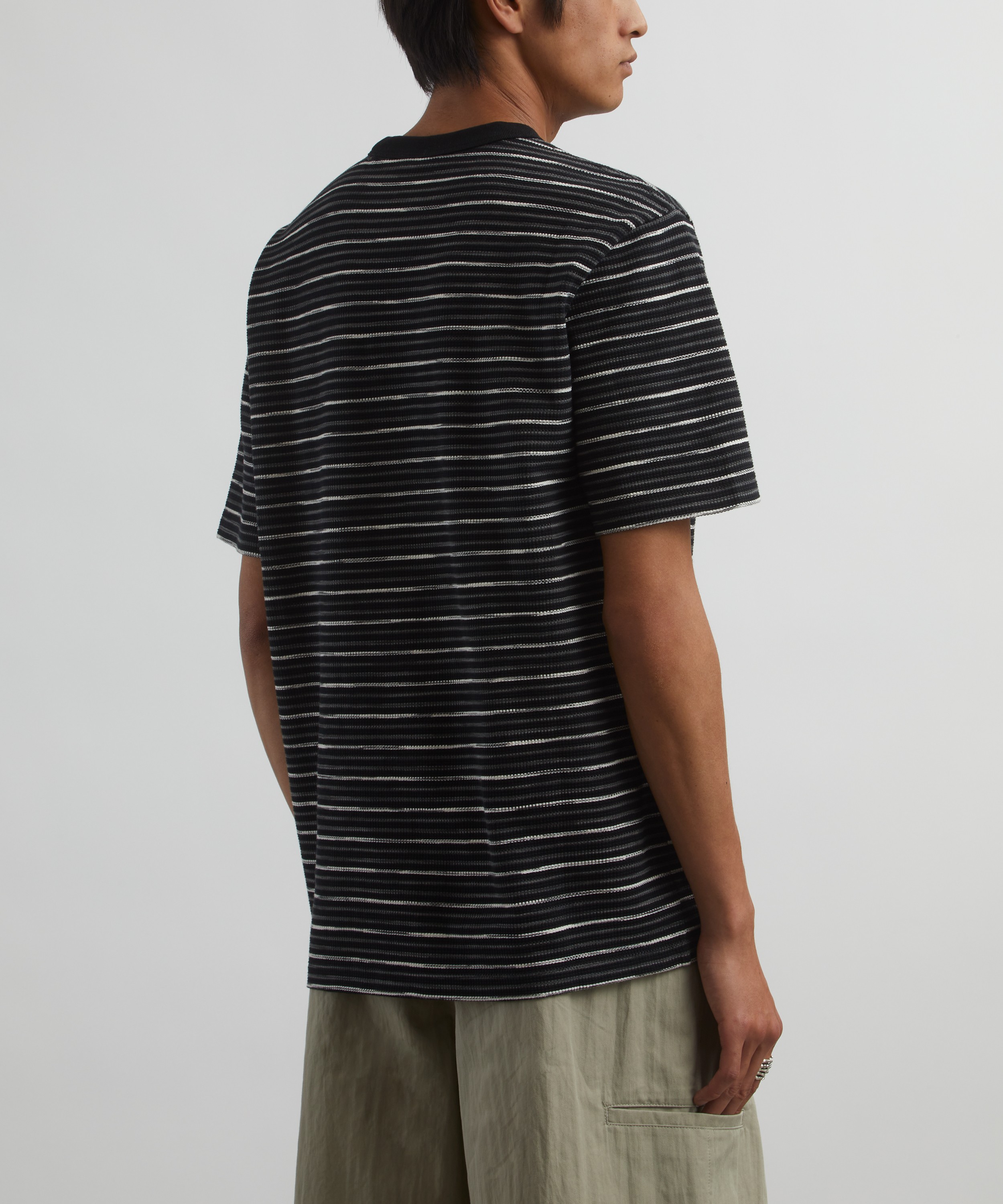 Paul Smith - Textured-Stripe T-Shirt image number 3