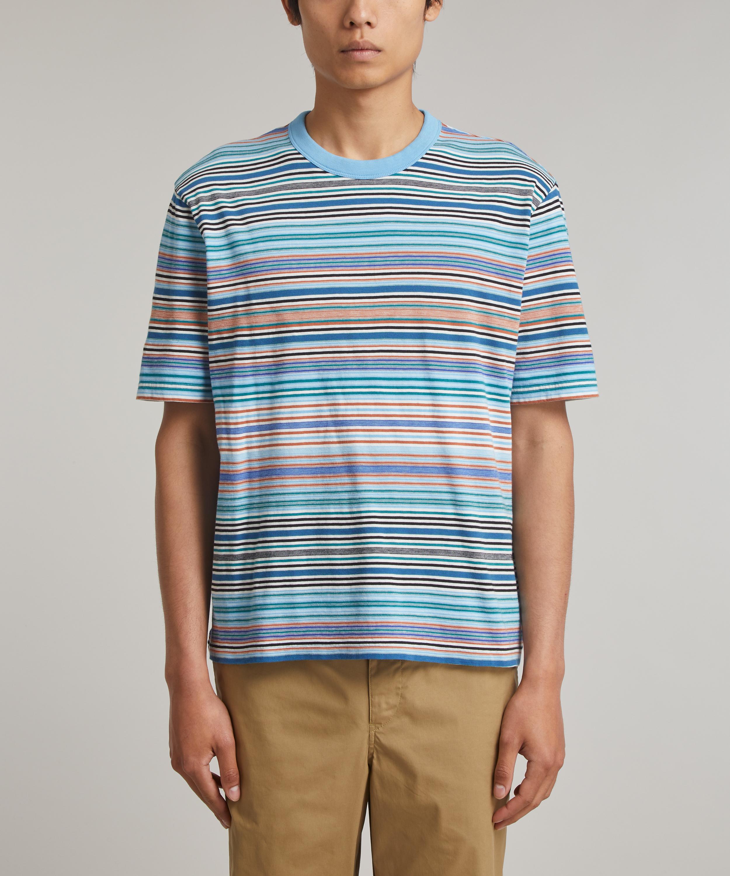 【送料関税込】Paul Smith Multi Stripe T-Shirt Paul Smith Multi Stripe Cotton T-Shirt | Liberty