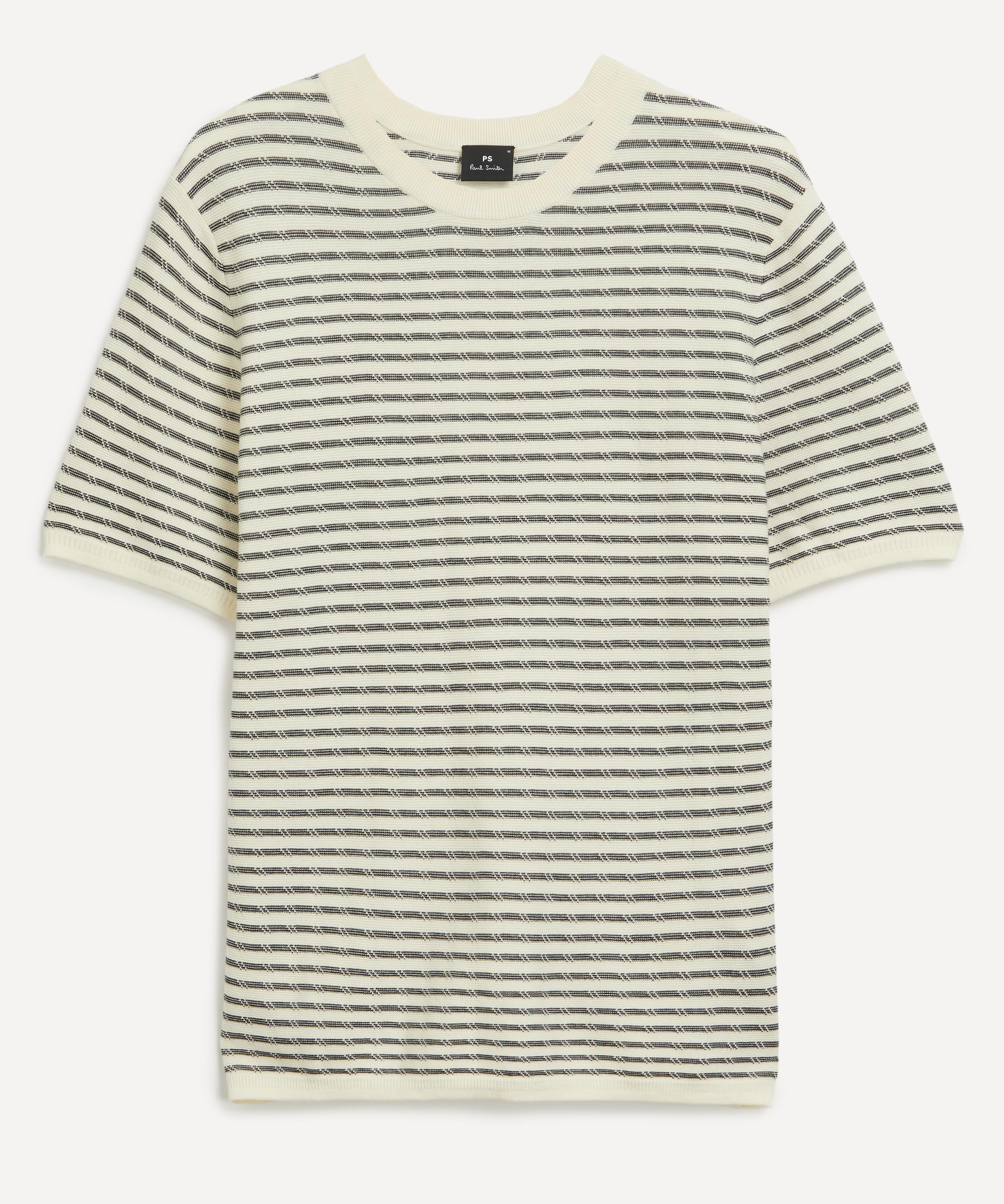 PS Paul Smith - Knitted Cotton Stripe T-Shirt image number 0