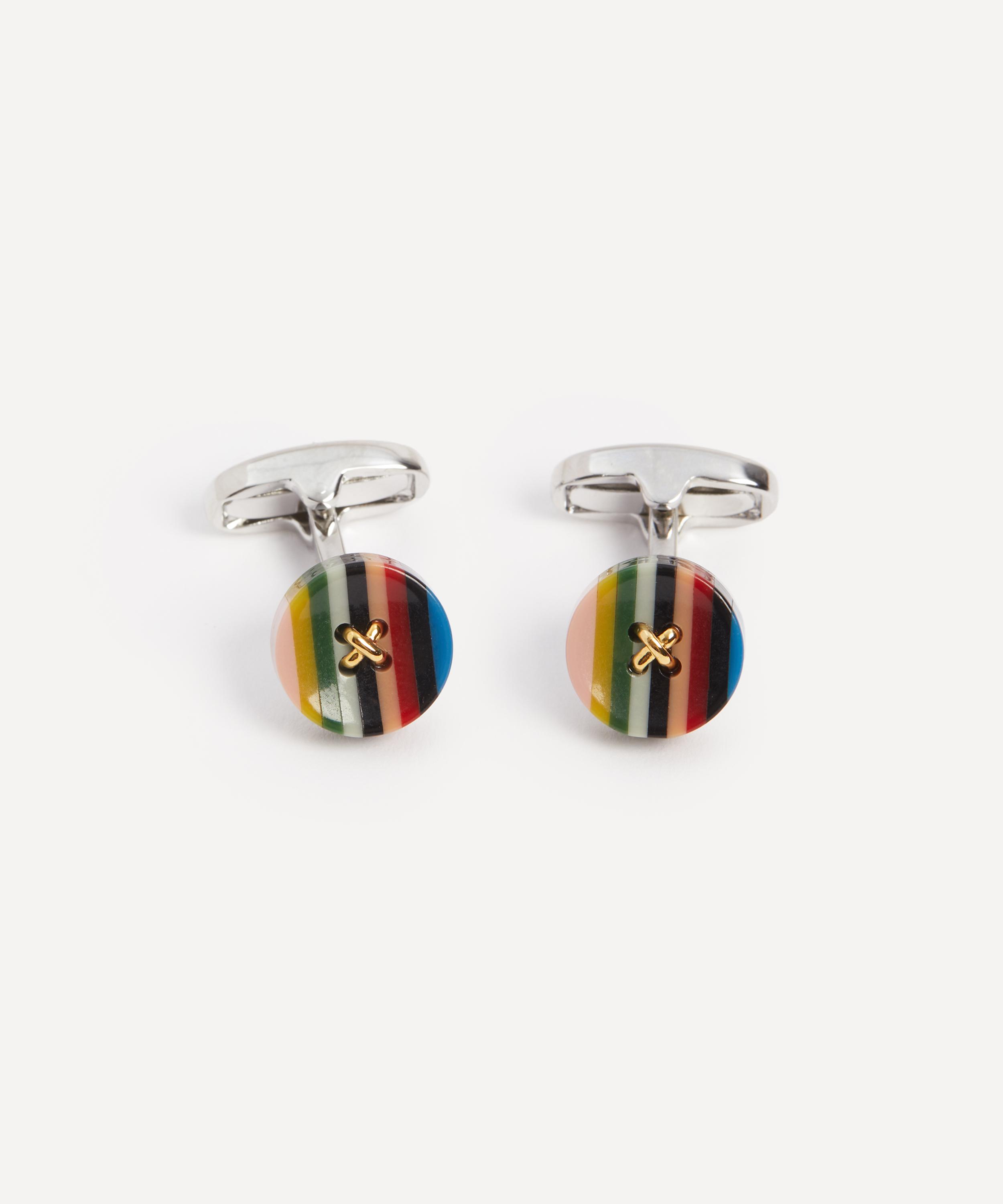 Paul Smith - Signature Stripe Button Cufflinks