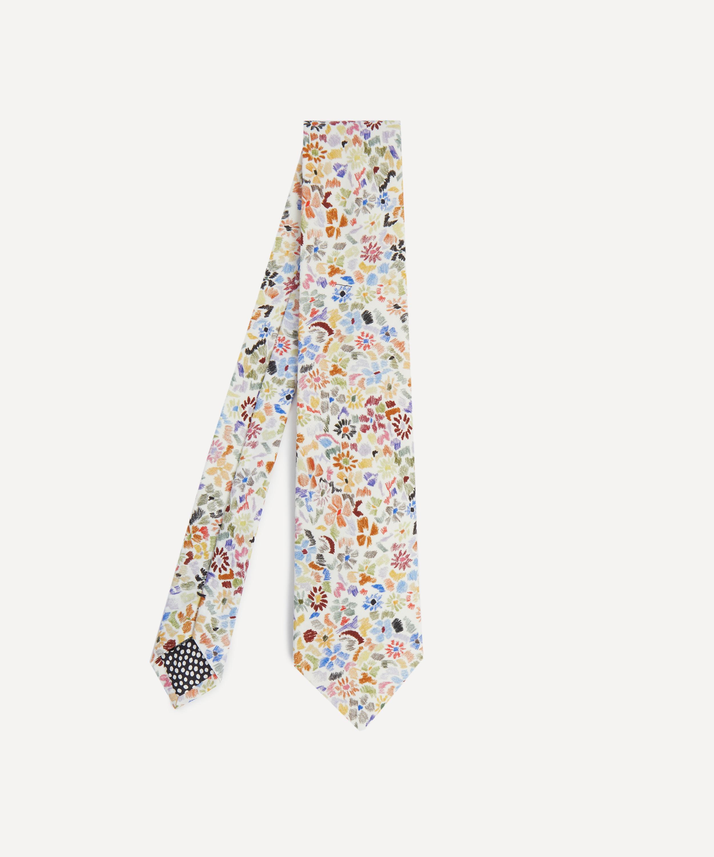 Paul Smith - Pencil Floral Cotton Tie image number 0