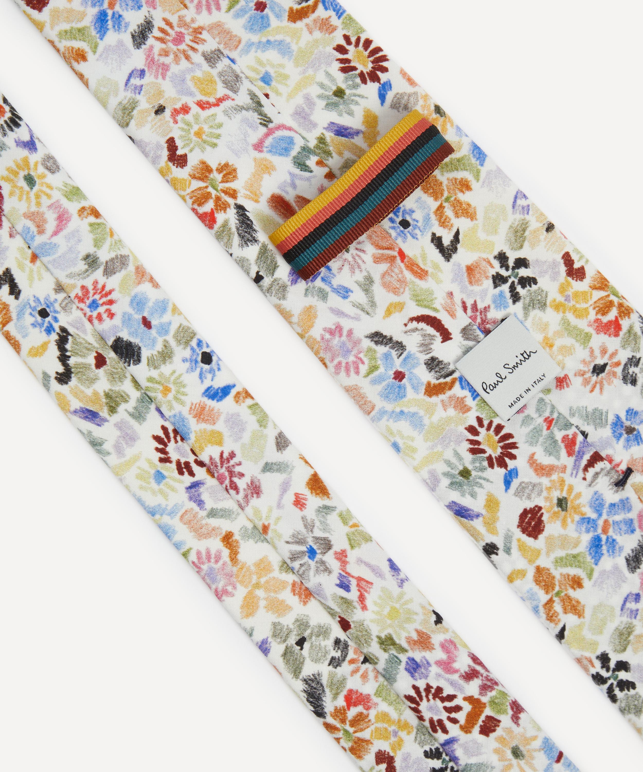 Paul Smith - Pencil Floral Cotton Tie image number 2