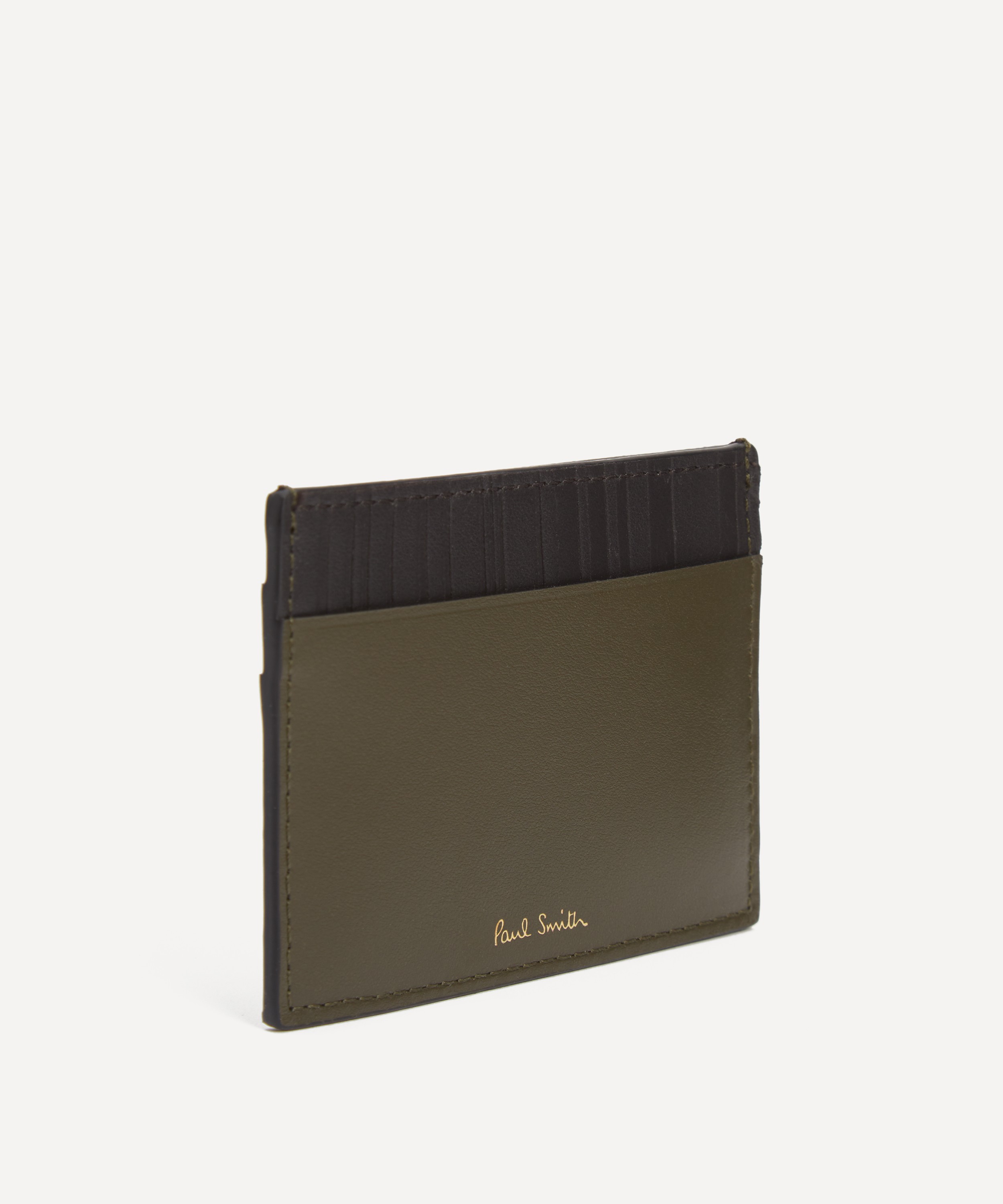 Paul Smith - Shadow Stripe Leather Card Holder image number 1