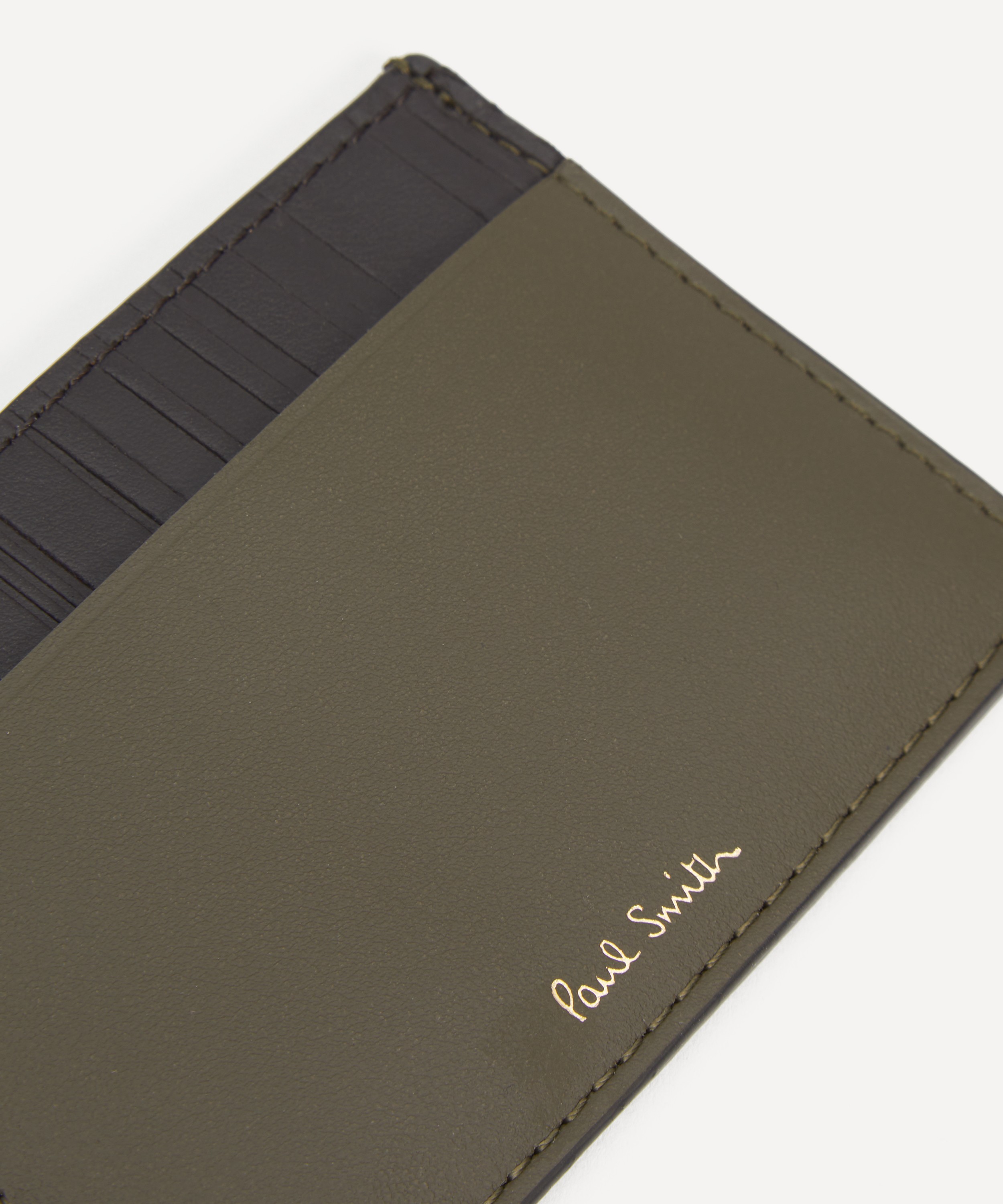 Paul Smith - Shadow Stripe Leather Card Holder image number 3