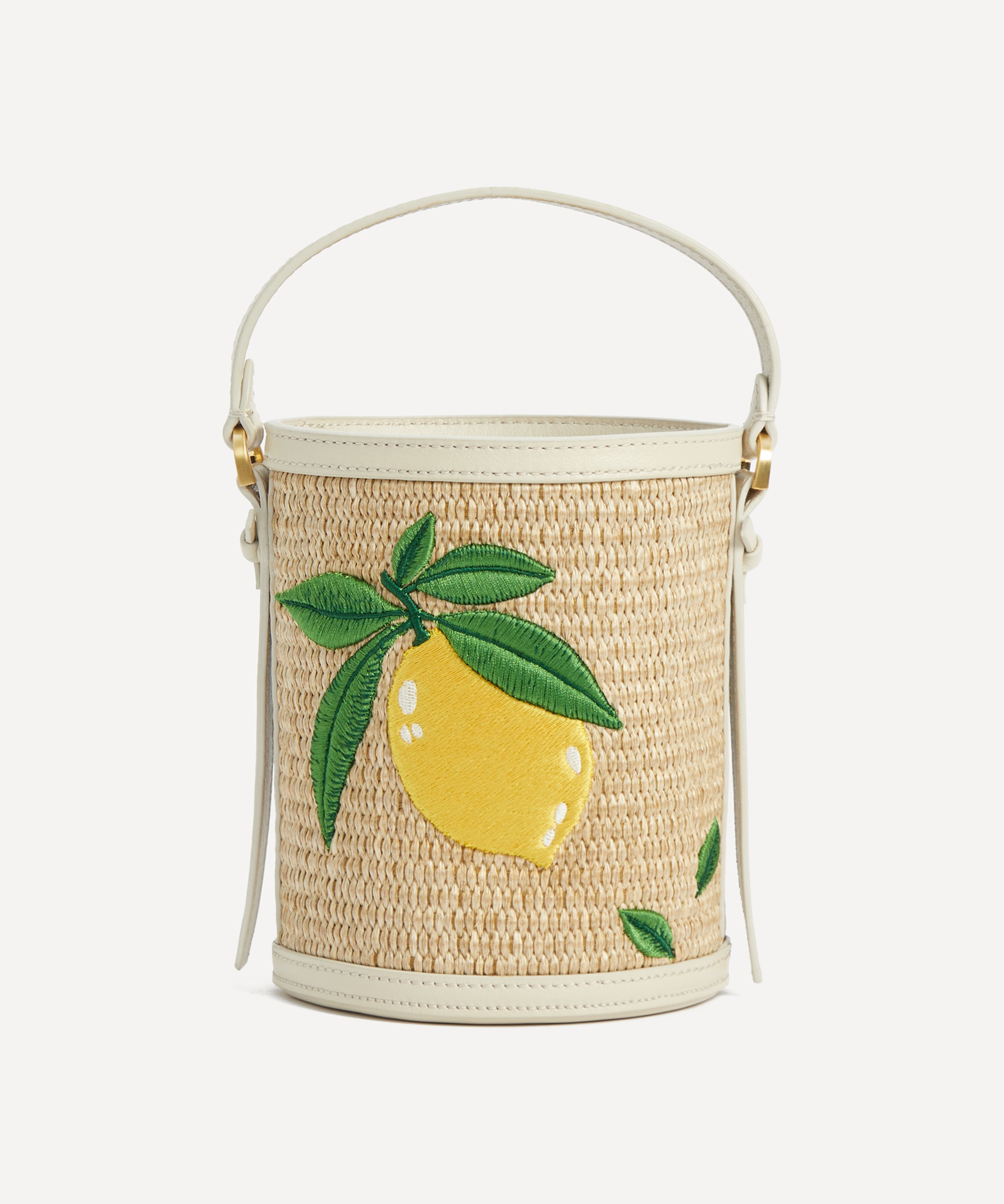 Liberty - Raffia Lemon Mini Bucket Bag image number 0