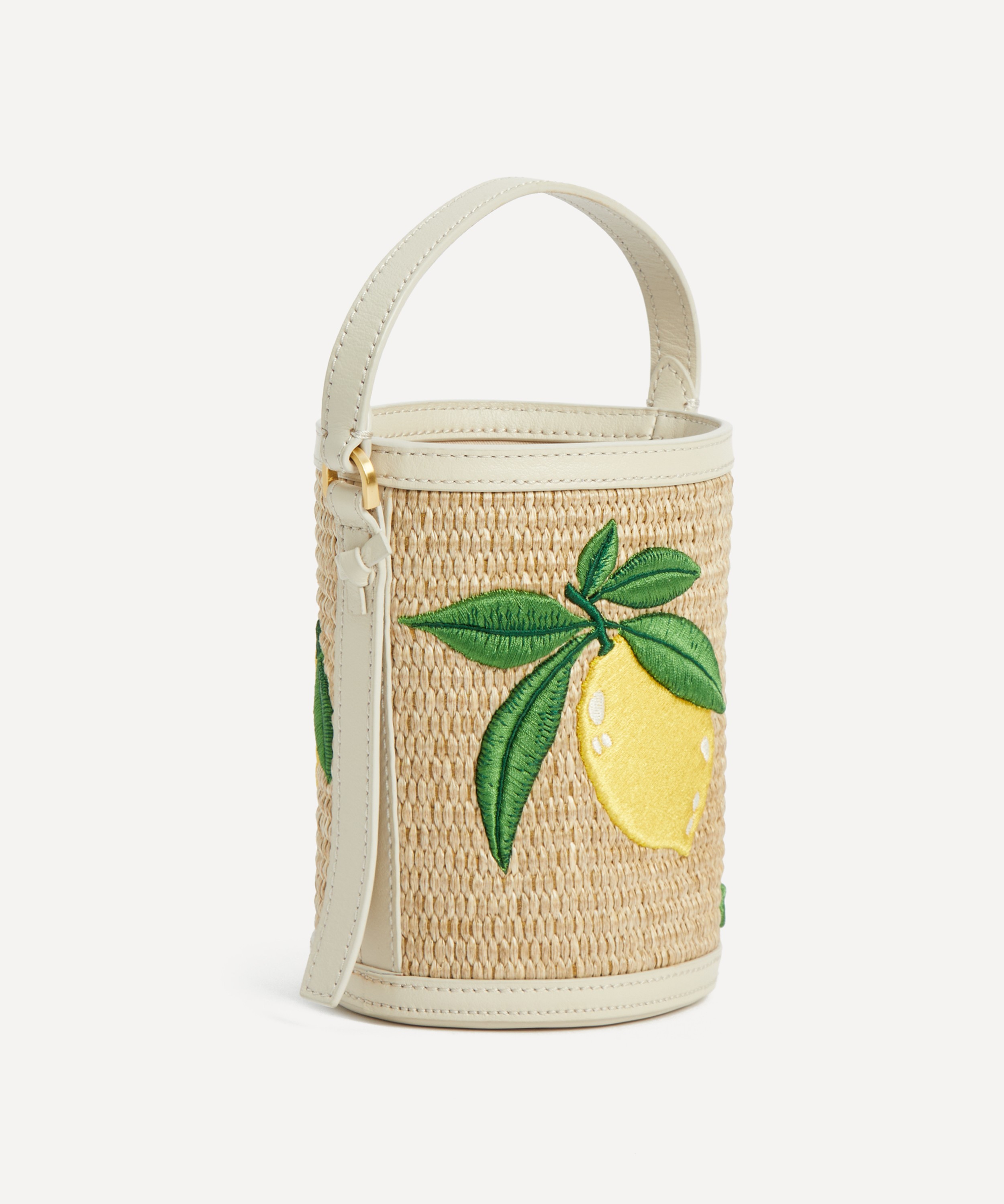 Liberty - Raffia Lemon Mini Bucket Bag image number 2