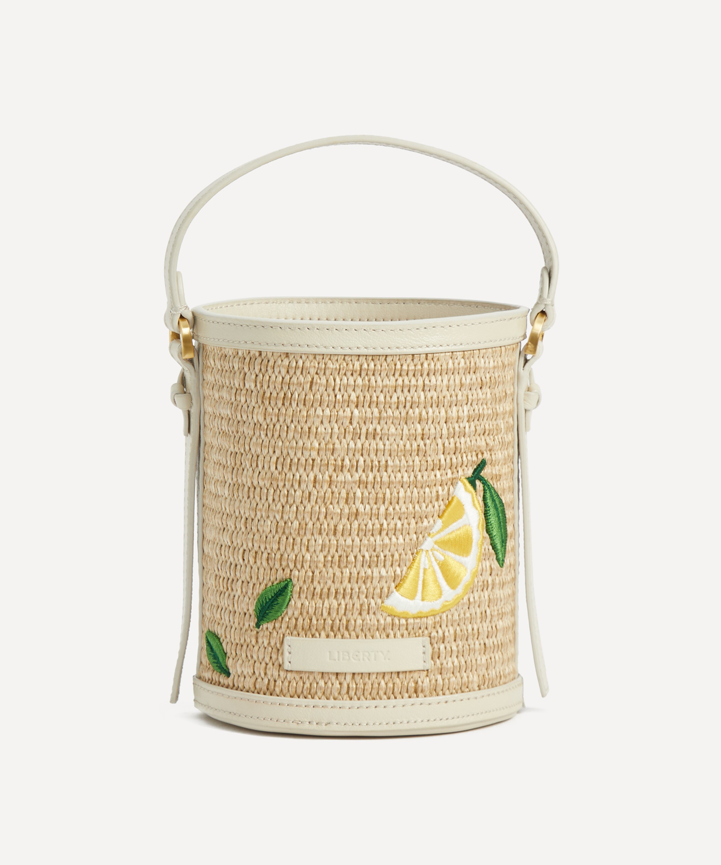 Liberty - Raffia Lemon Mini Bucket Bag image number 3