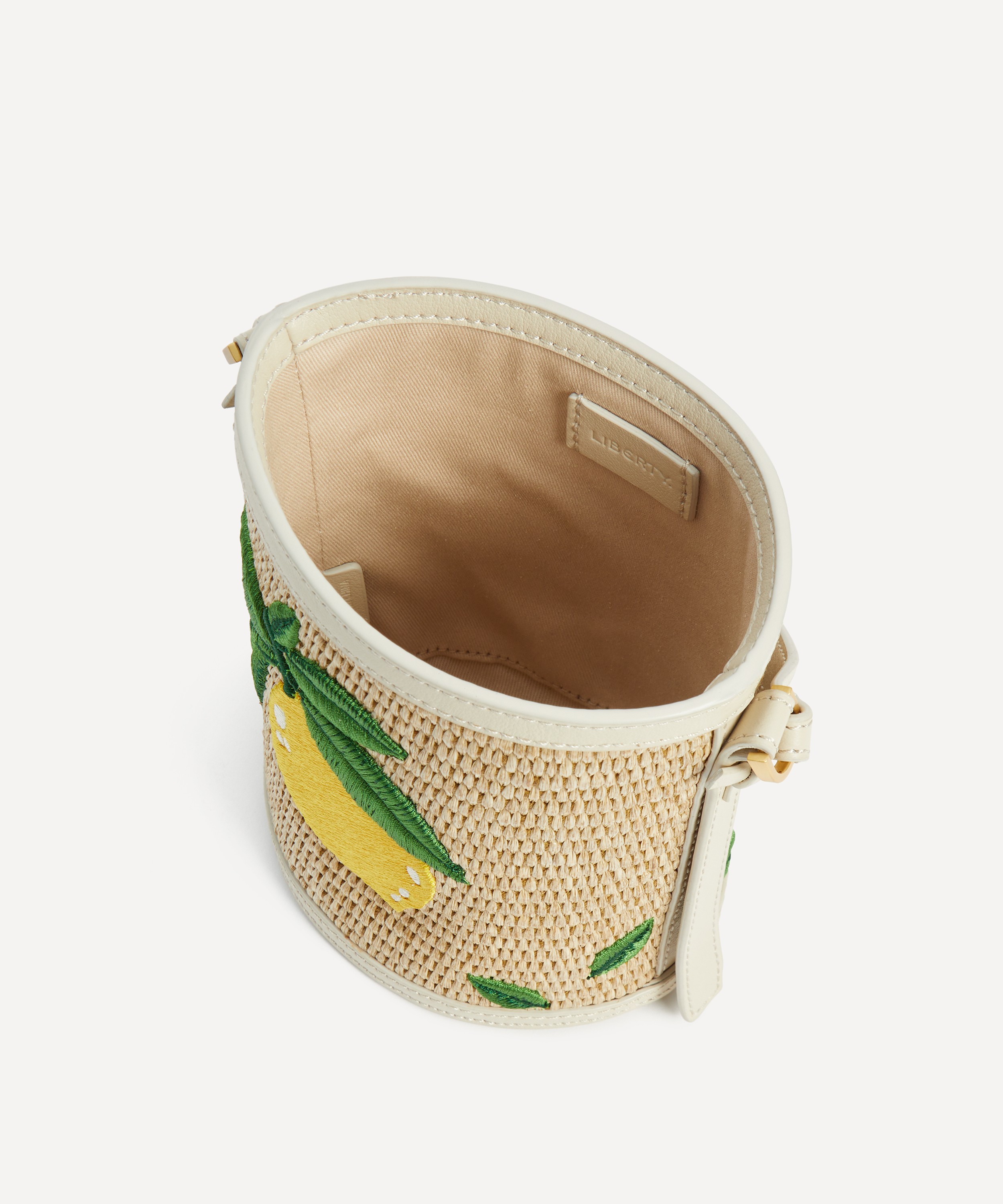 Liberty - Raffia Lemon Mini Bucket Bag image number 5