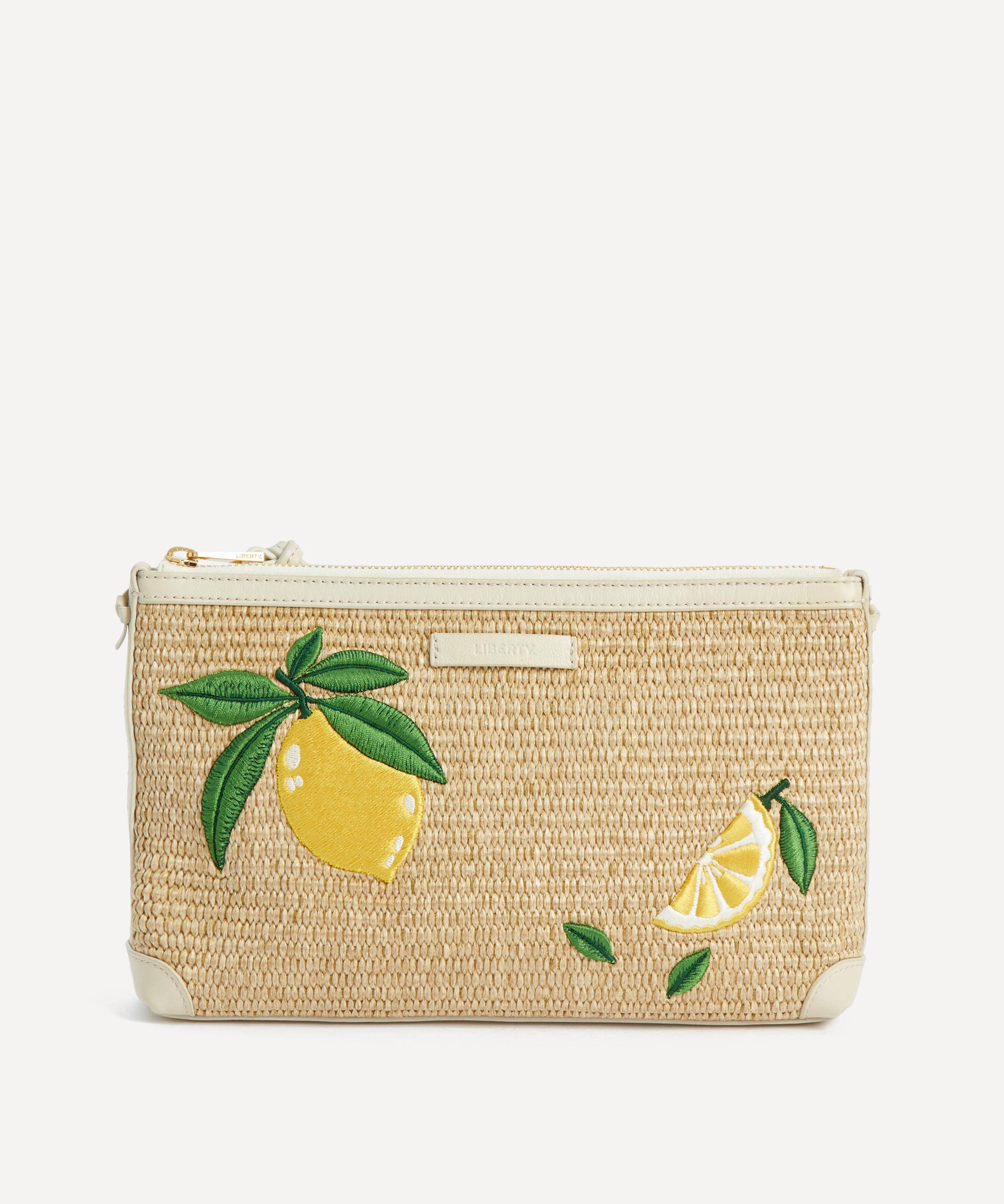 Liberty - Raffia Lemon Clutch Pouch image number 0