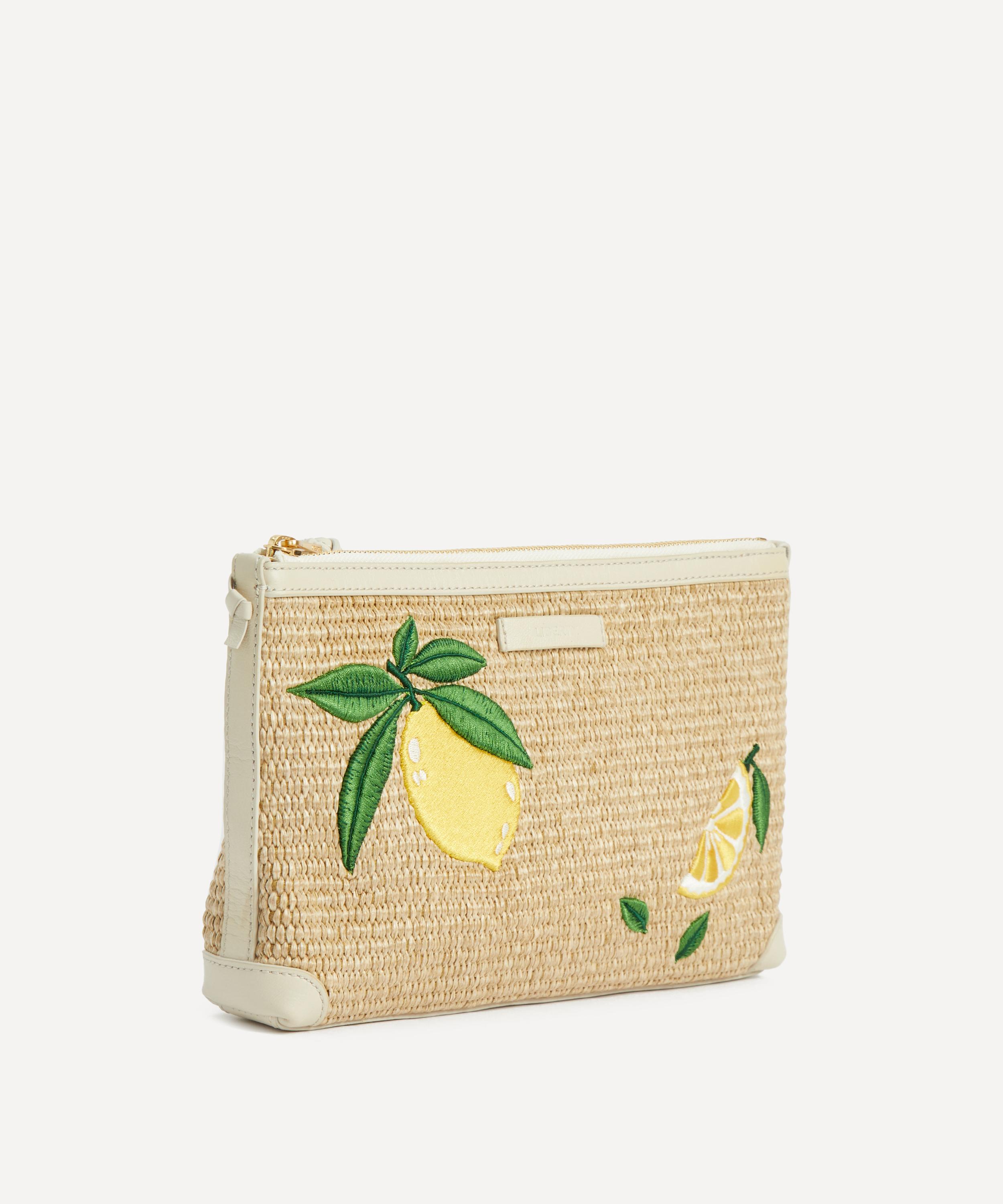 Liberty - Raffia Lemon Clutch Pouch image number 1