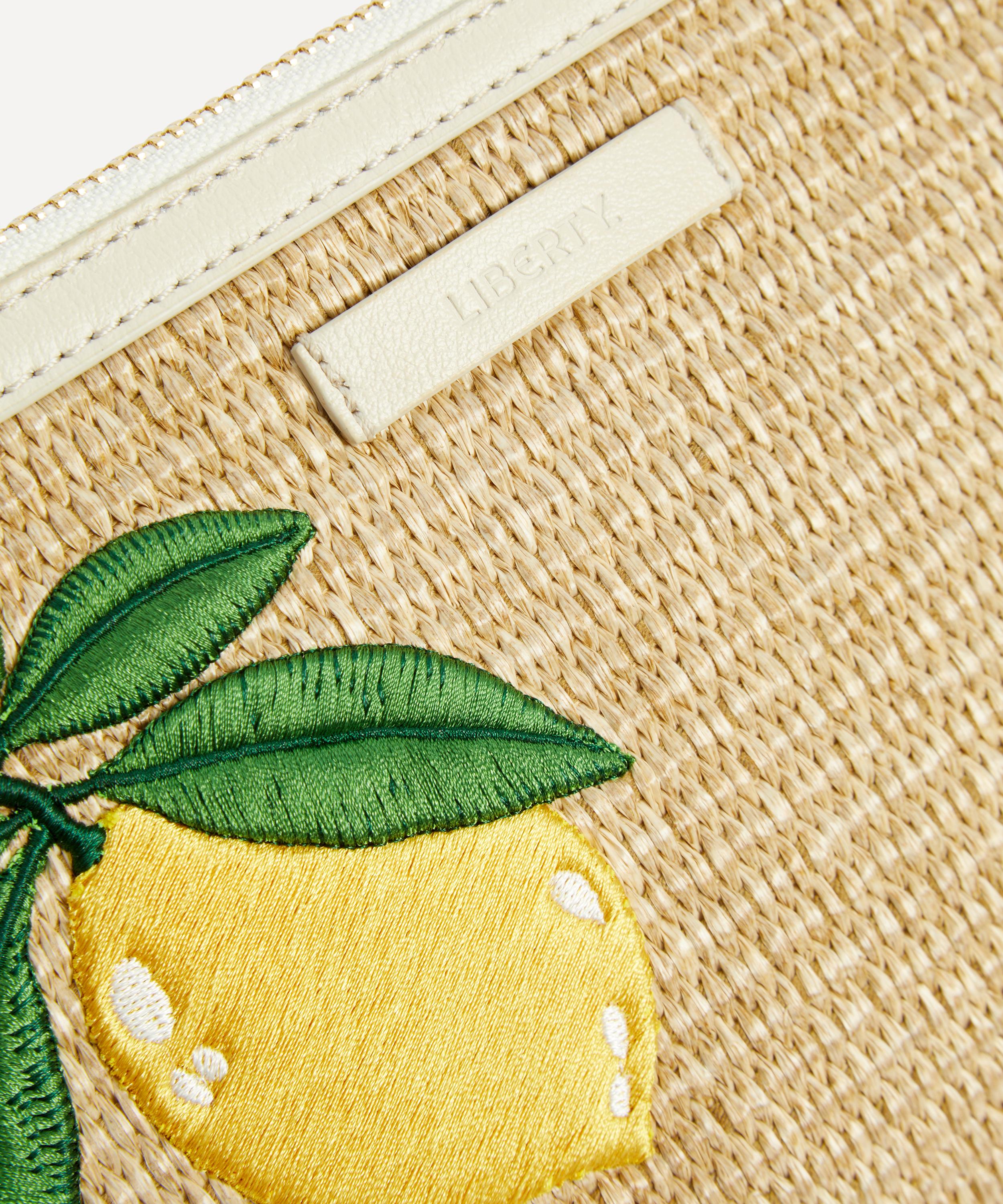 Liberty - Raffia Lemon Clutch Pouch image number 3