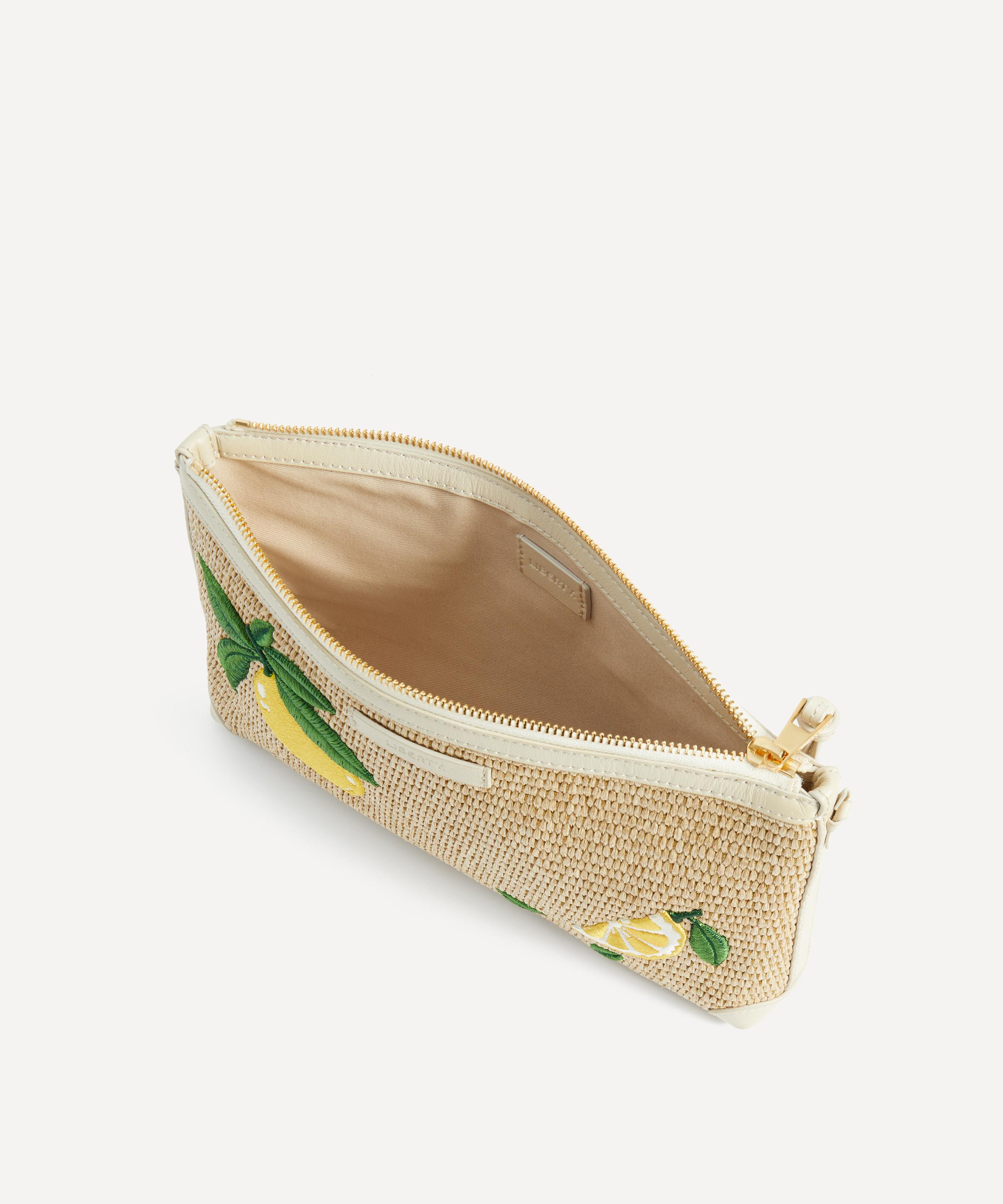 Liberty - Raffia Lemon Clutch Pouch image number 4