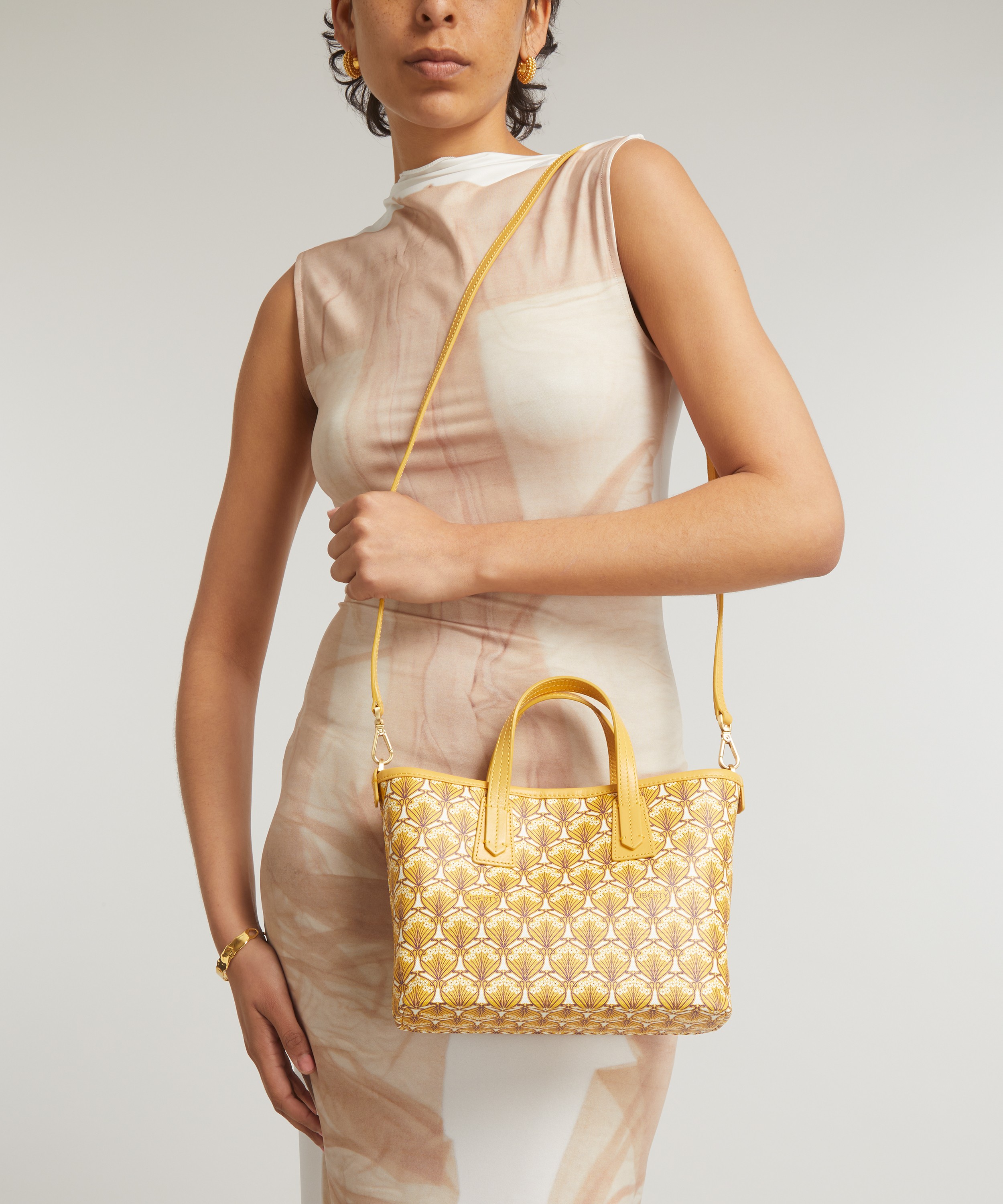Liberty - Iphis Yellow Mini Marlborough Tote Bag image number 1