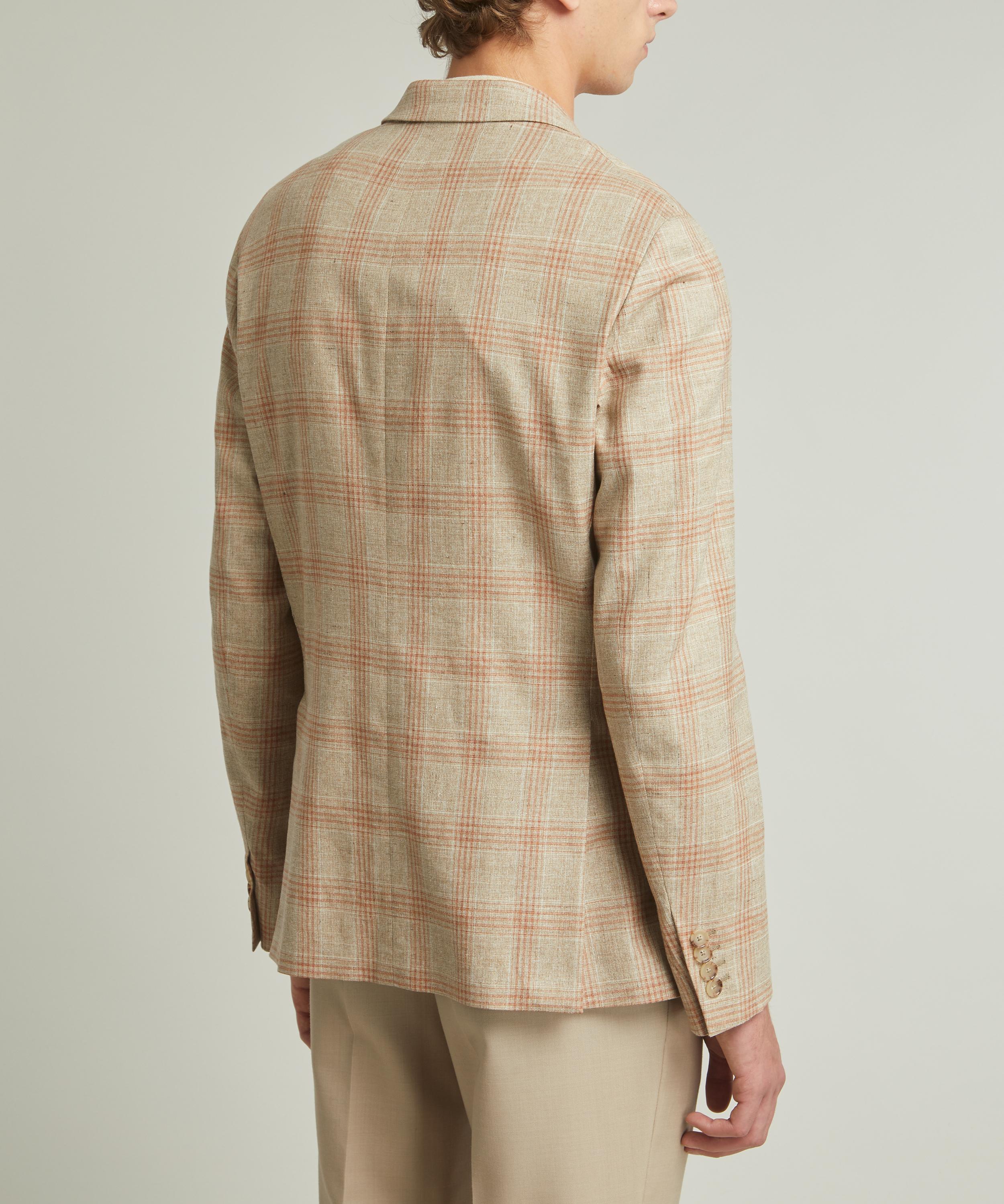 Paul Smith - Light Brown Check Cotton-Wool Blazer image number 3