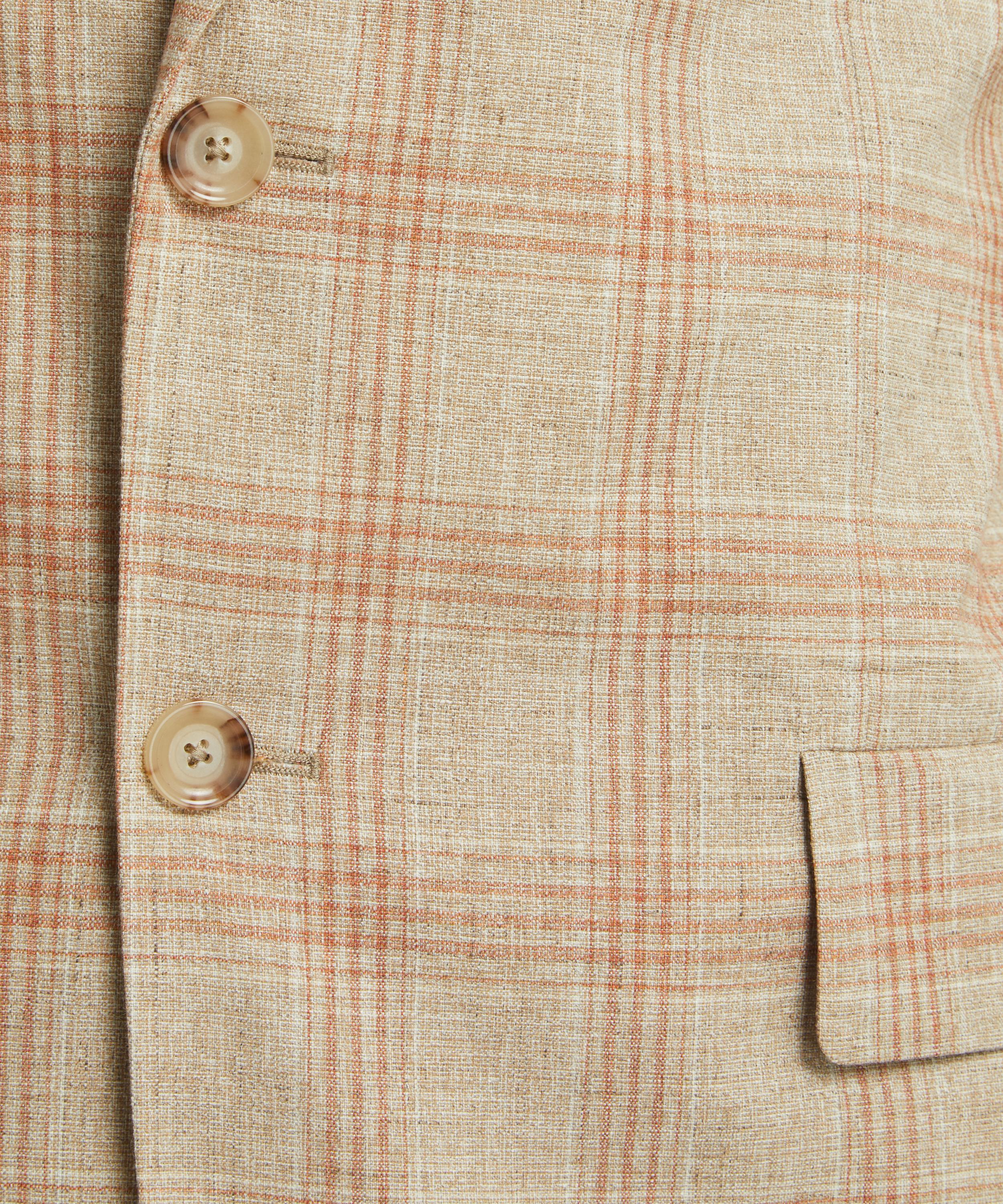 Paul Smith - Light Brown Check Cotton-Wool Blazer image number 4