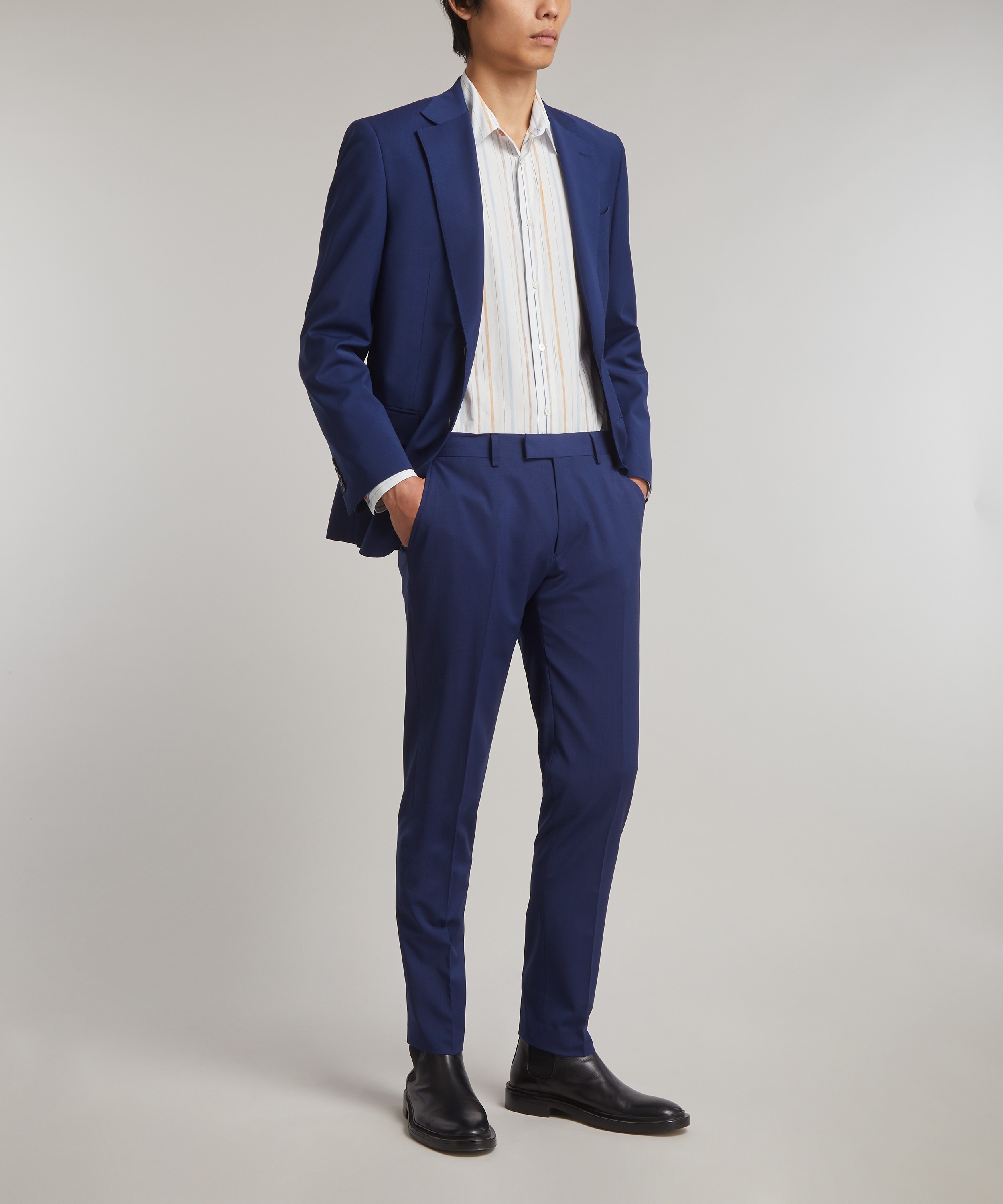 Paul Smith - White Multi-Stripe Regular Fit Cotton Shirt&nbsp; image number 1