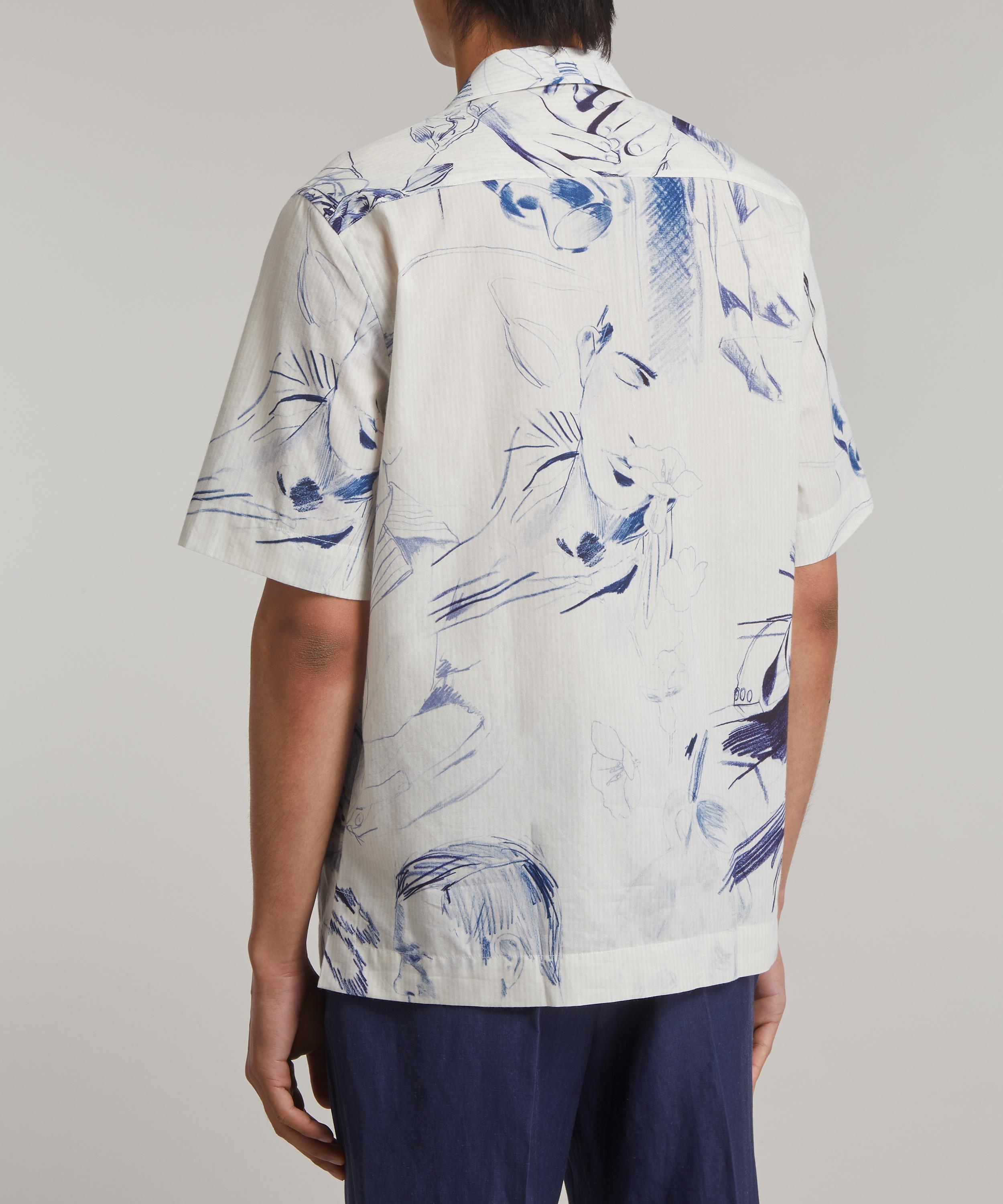 Paul Smith - Sketchbook Print Cotton Shirt image number 3