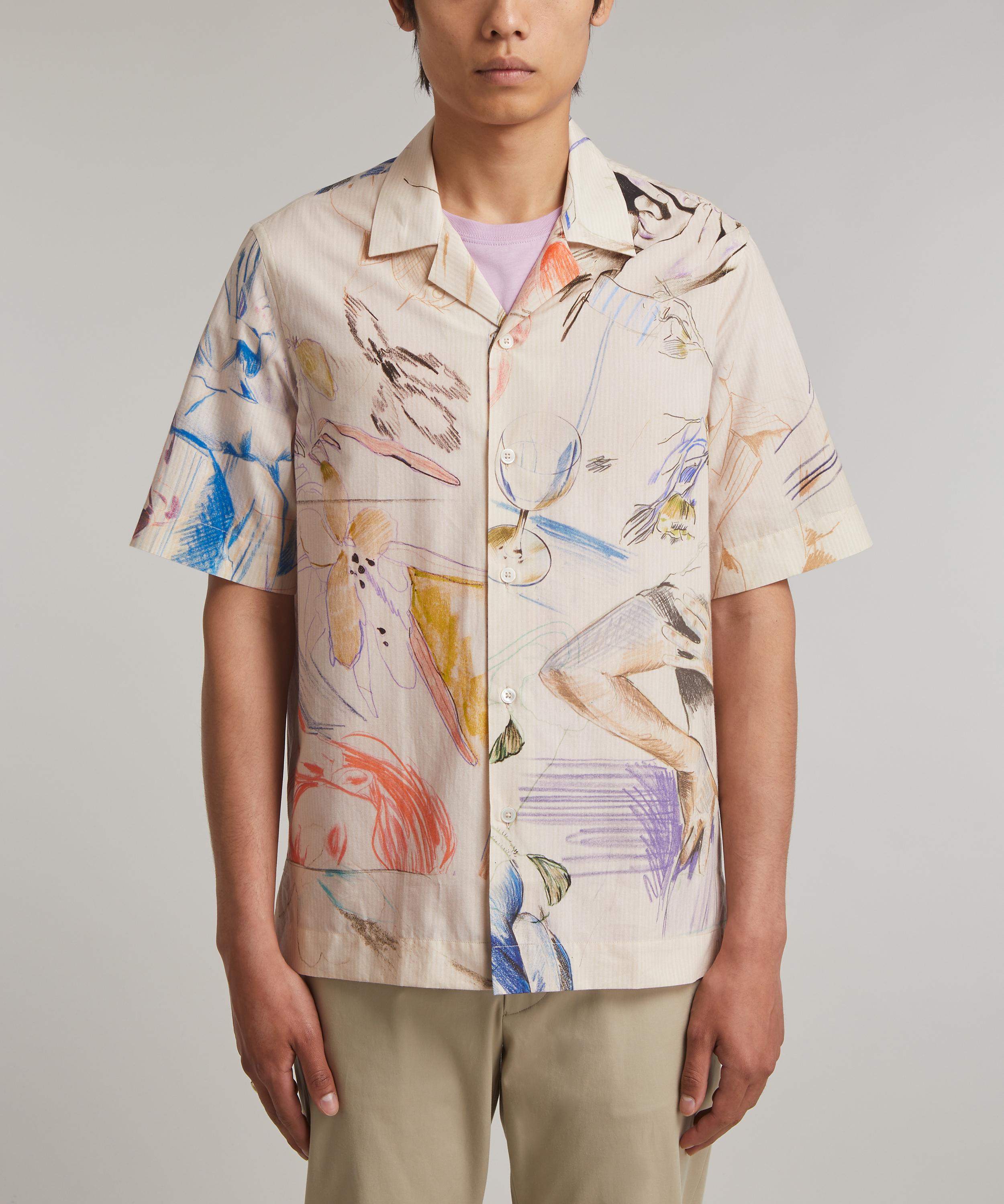 Paul Smith - Sketchbook Print Cotton Shirt image number 2