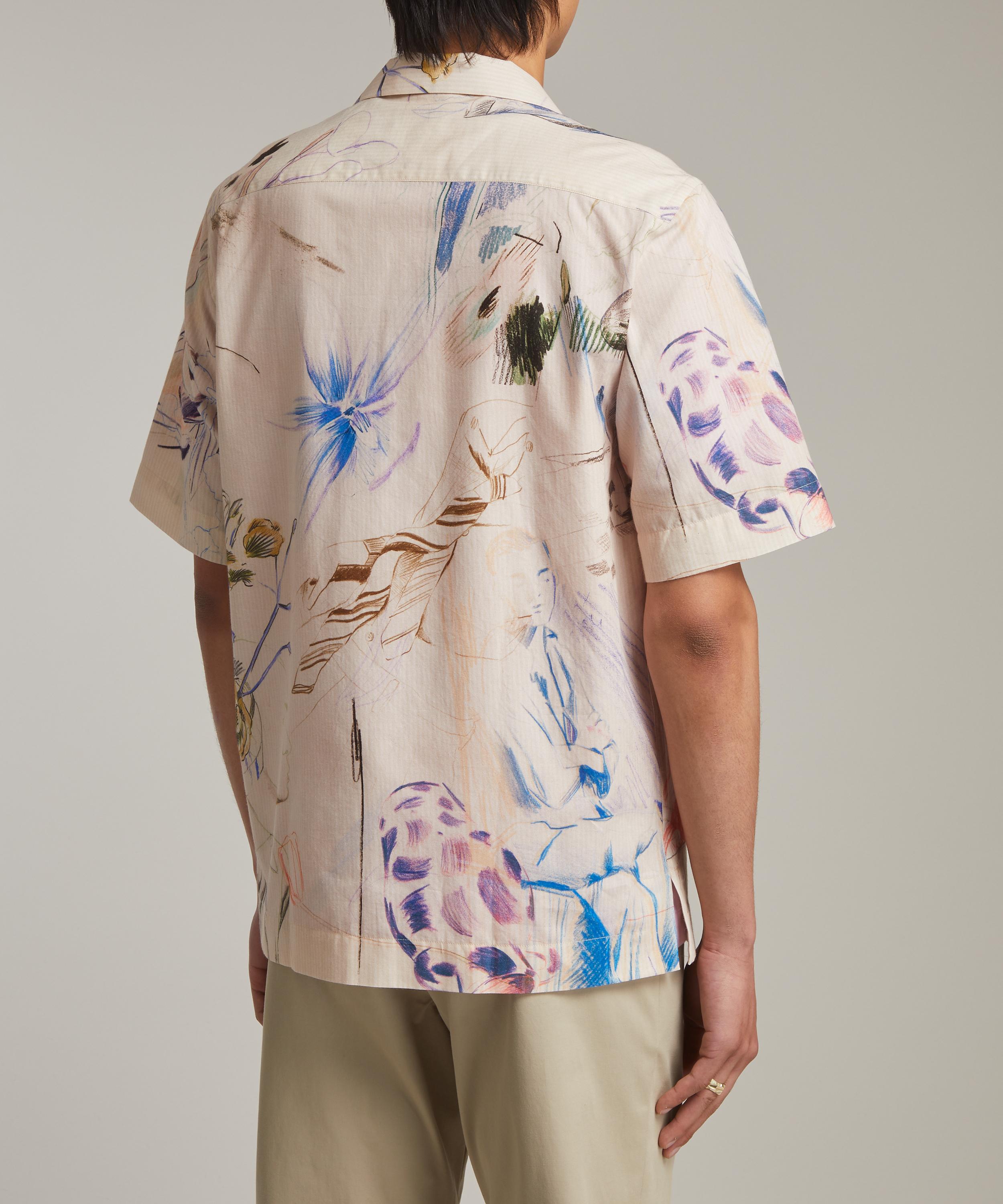 Paul Smith - Sketchbook Print Cotton Shirt image number 3