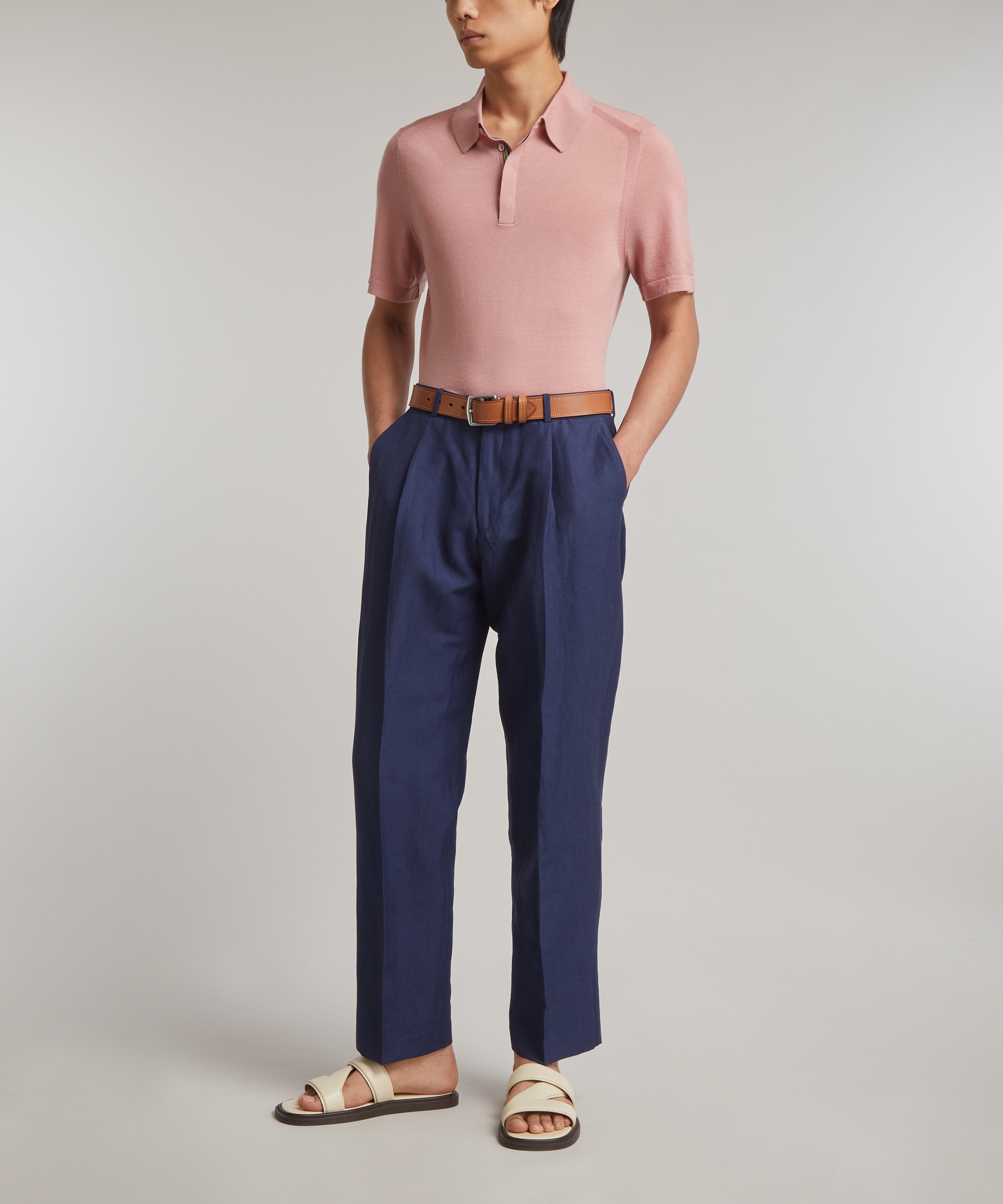 Paul Smith - Pink Knitted Polo  image number 1