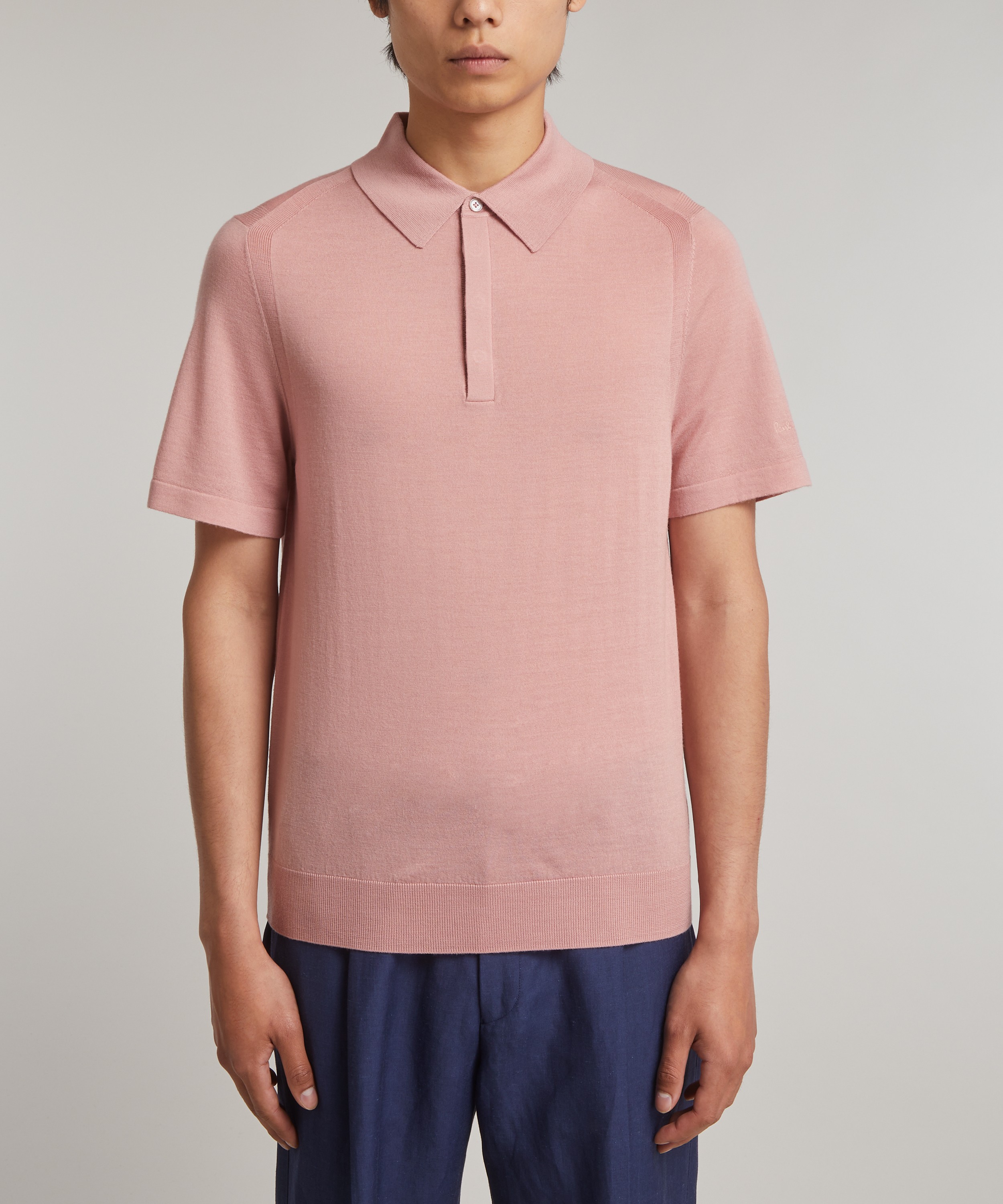 Paul Smith - Pink Knitted Polo  image number 2