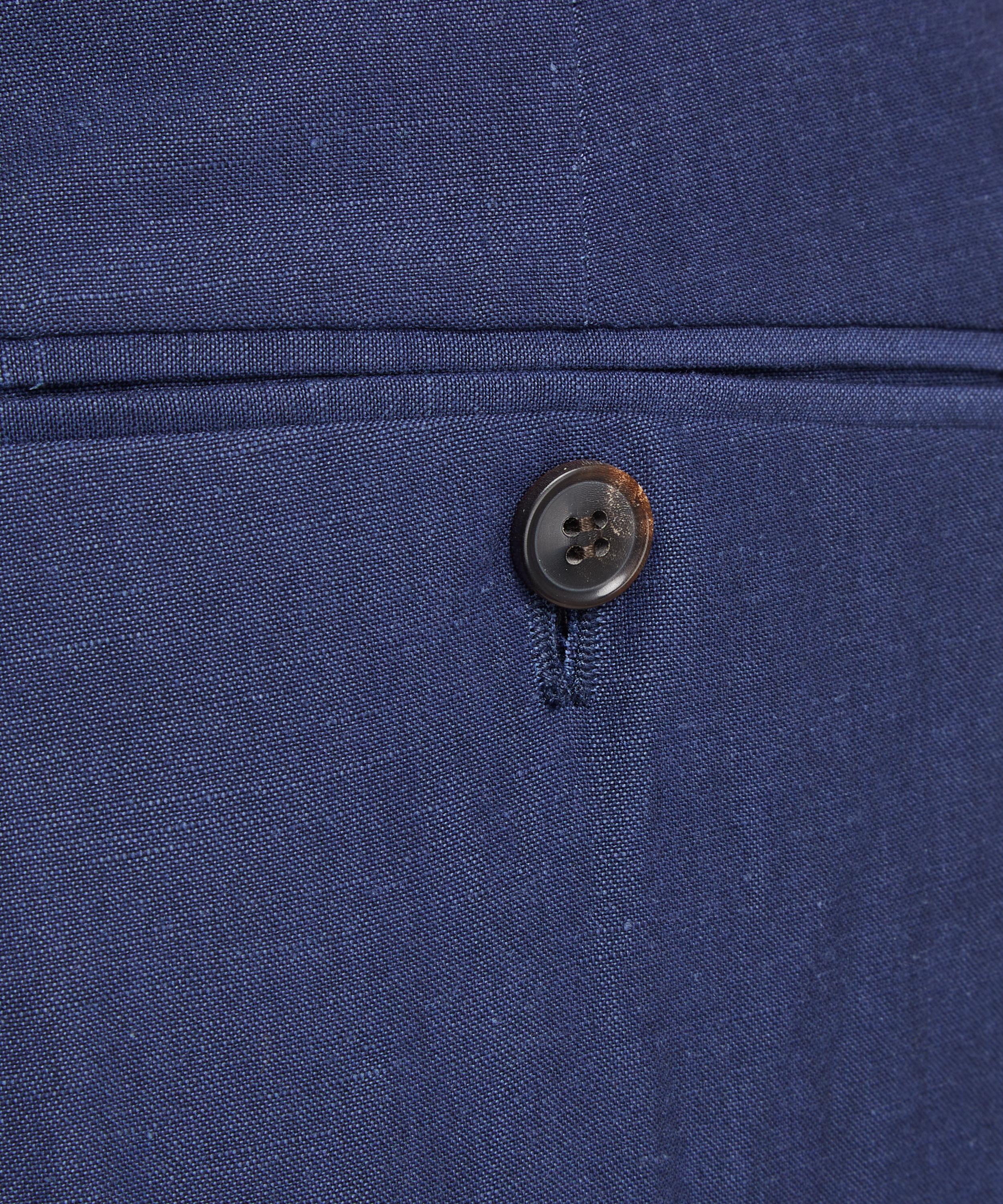 Paul Smith - Navy Linen-Wool Chino Trousers  image number 4