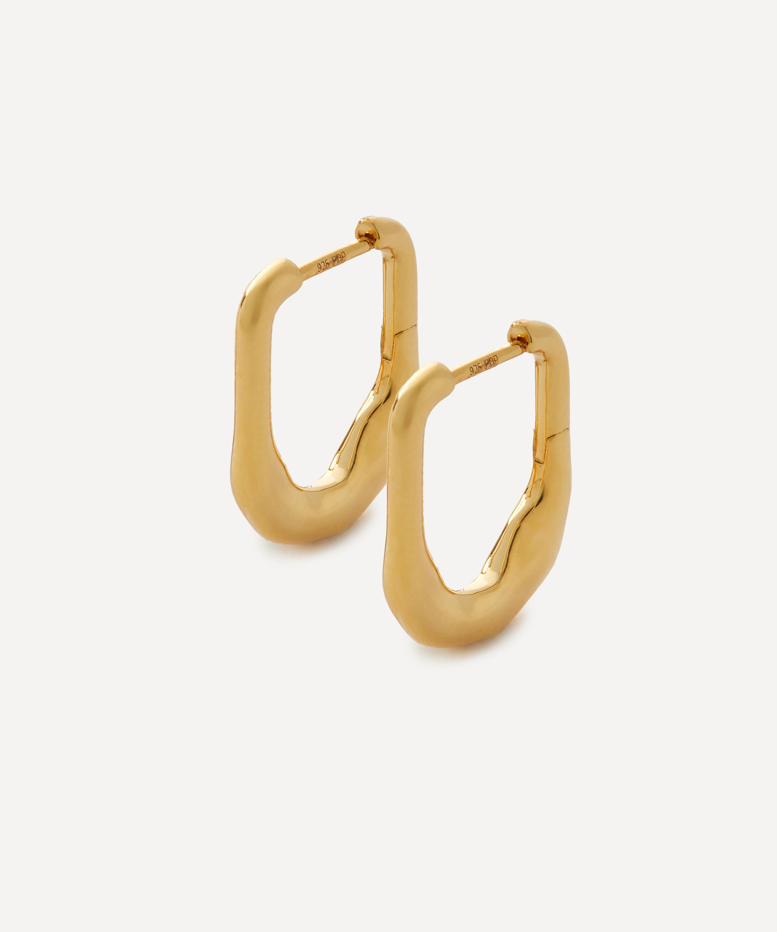 PDPAOLA - 18ct Gold-Plated Magma Hoop Earrings image number 0