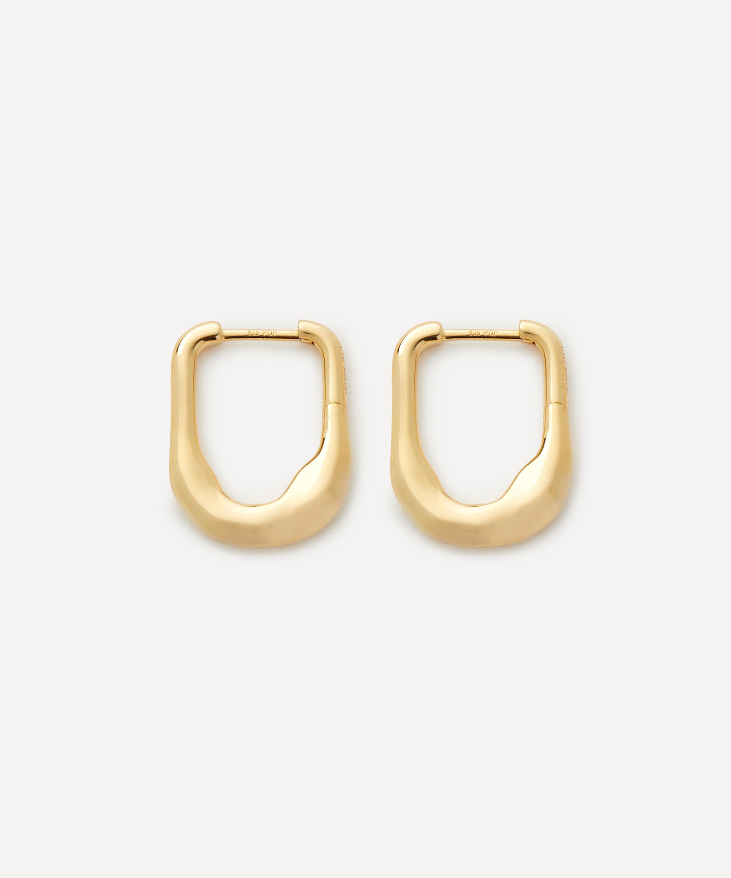 PDPAOLA - 18ct Gold-Plated Magma Hoop Earrings image number 1