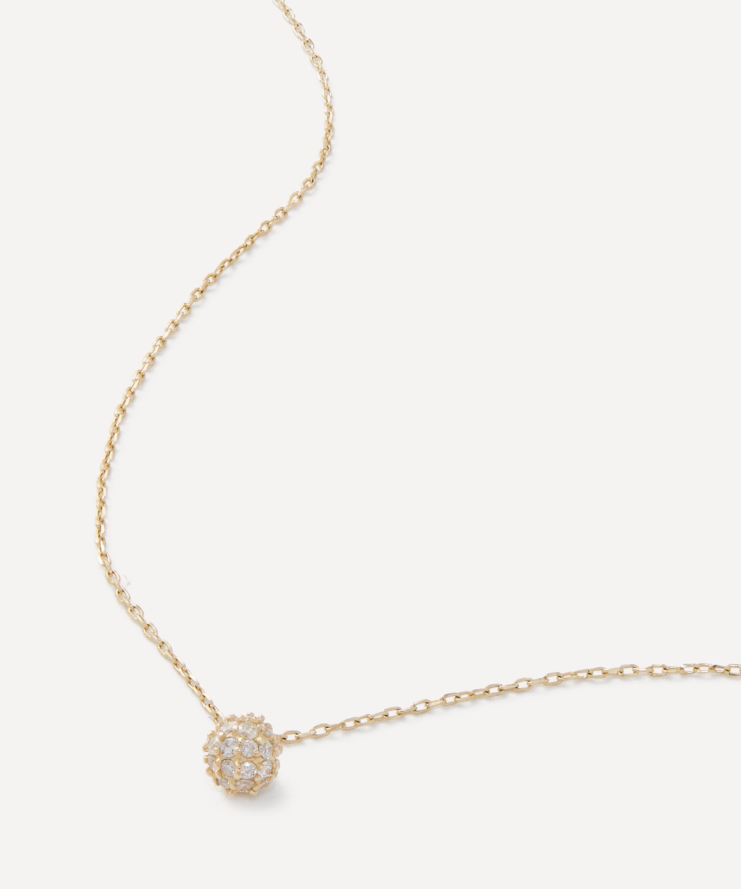 Mateo - 14ct Gold Diamond Ball Pendant Necklace image number 0