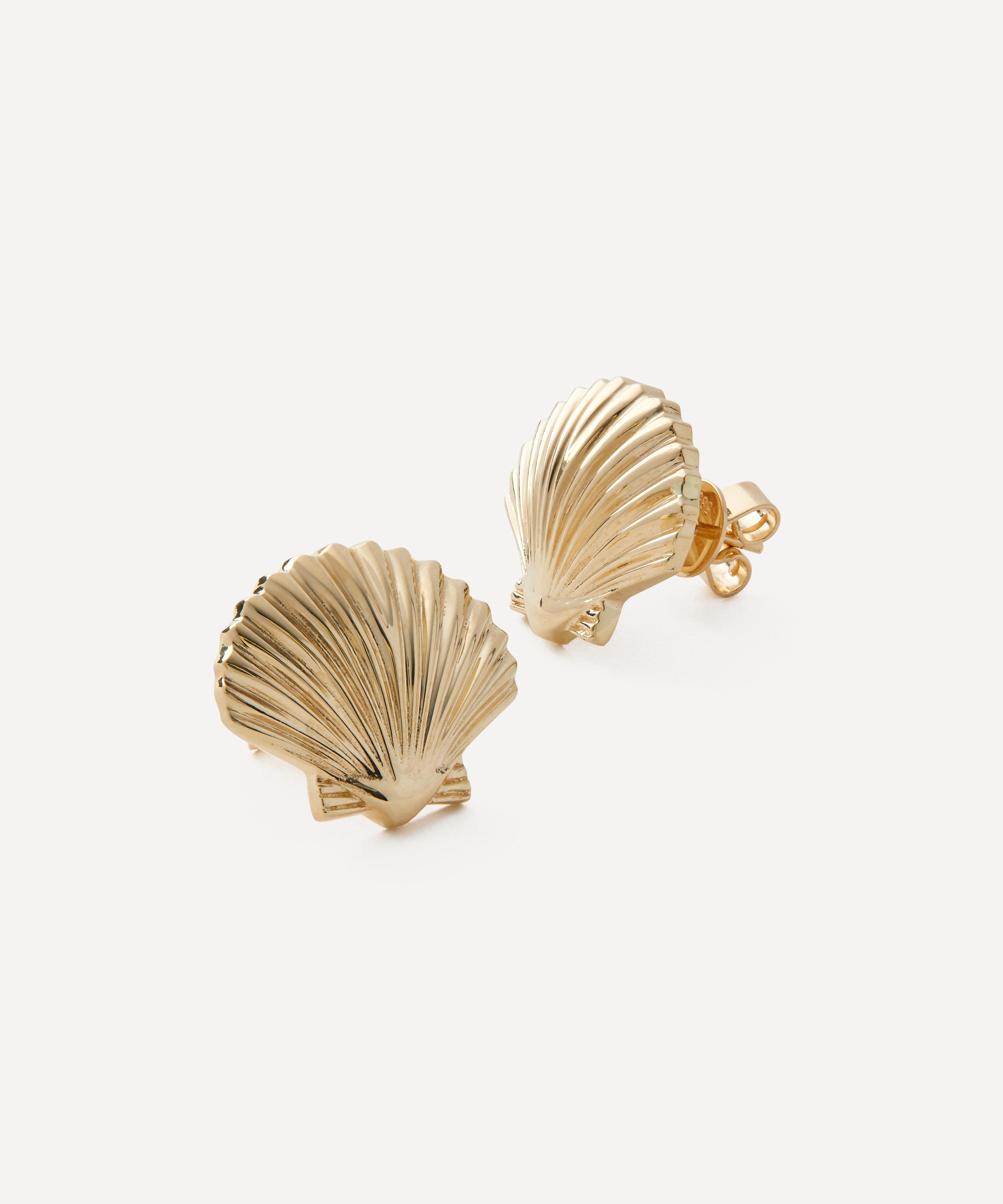 Mateo - 14ct Gold Small Venus Stud Earrings image number 1