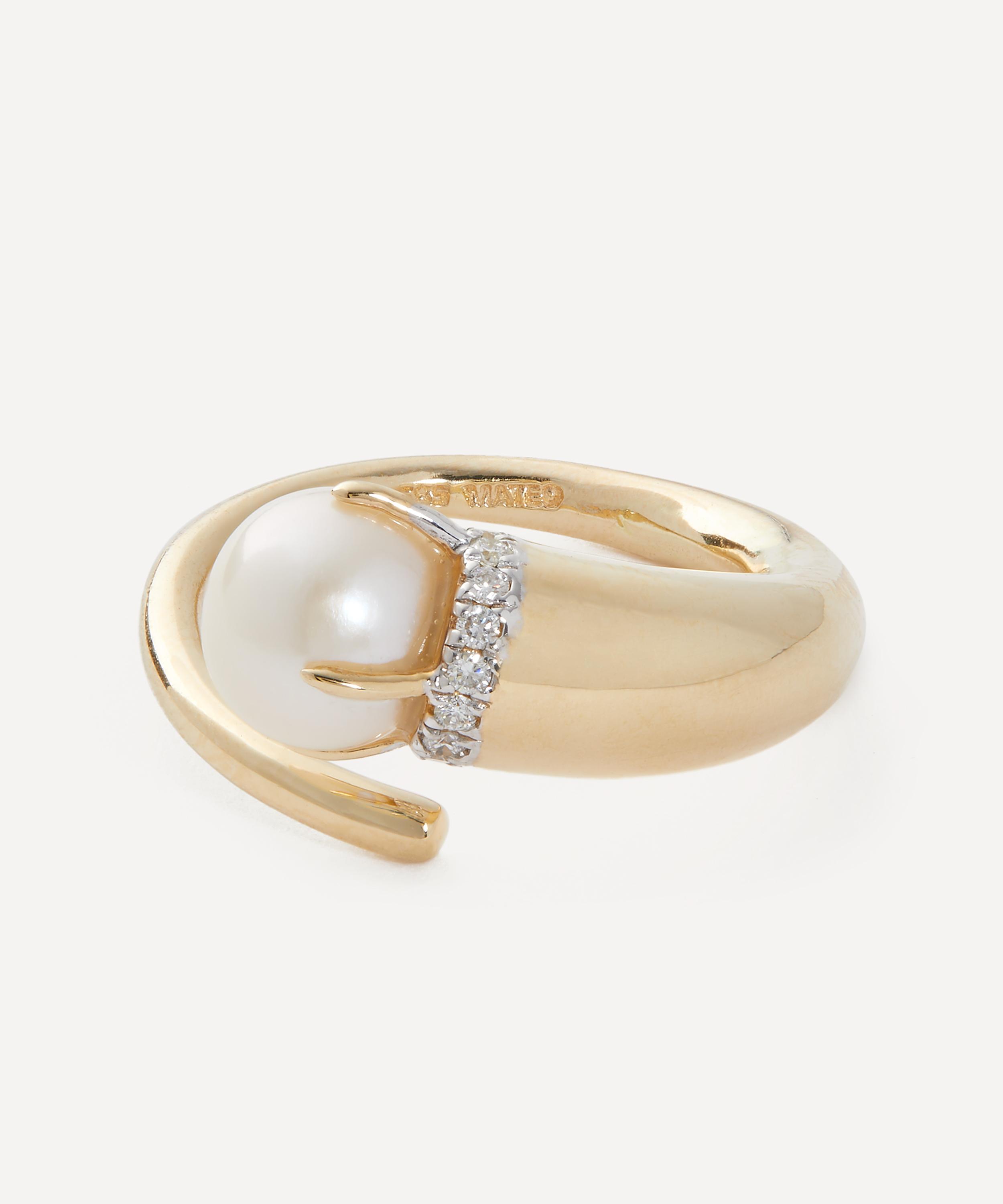 Mateo - 14ct Gold Pearl Cornucopia Ring image number 0