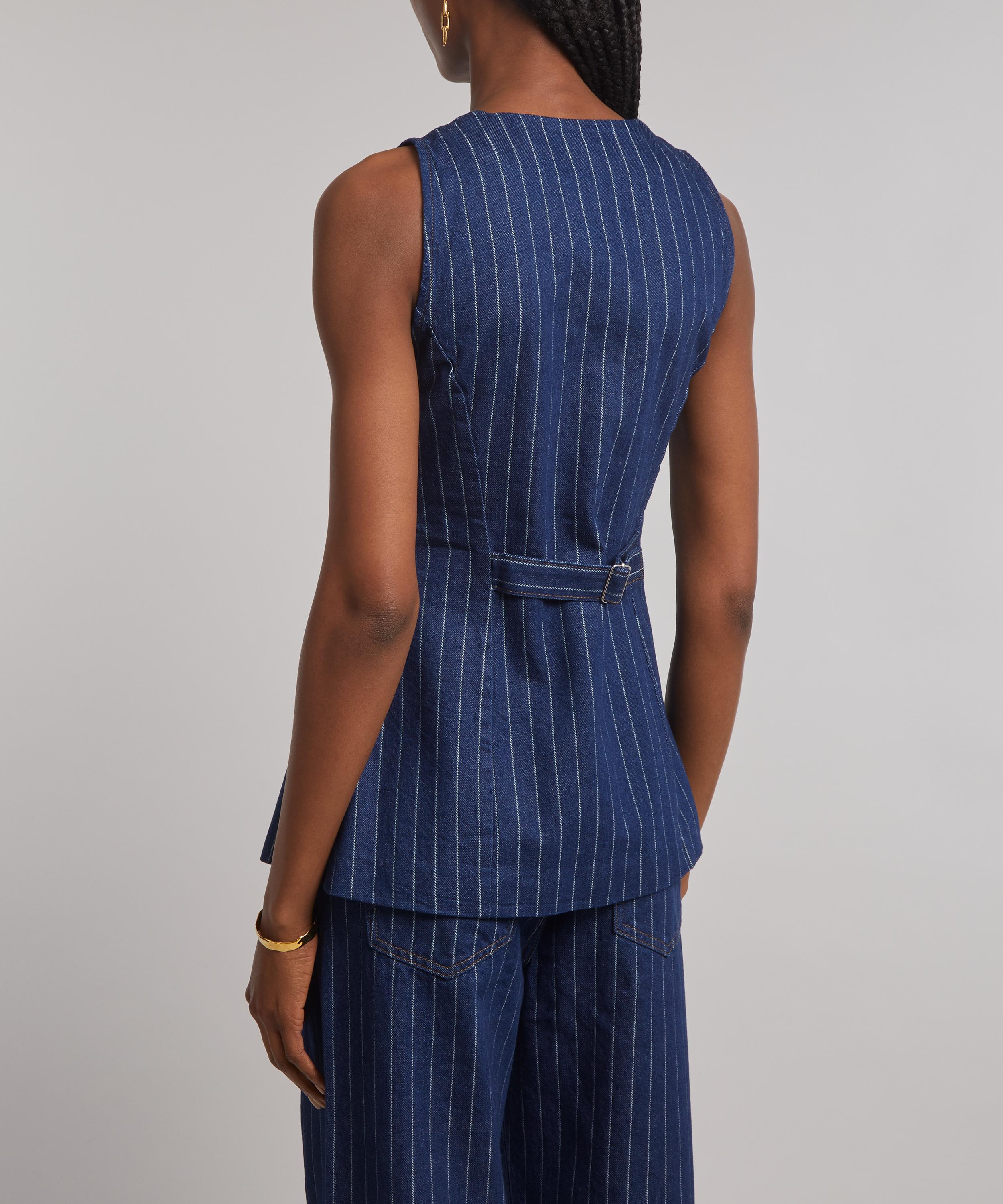 Aligne - Leo Denim Pinstripe Waistcoat image number 3